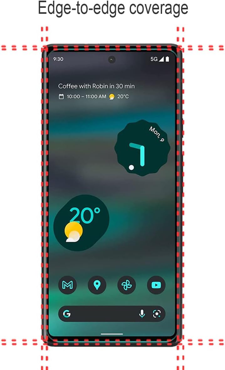 2 Pack Google Pixel 7a Clear Tempered Glass Screen Protector