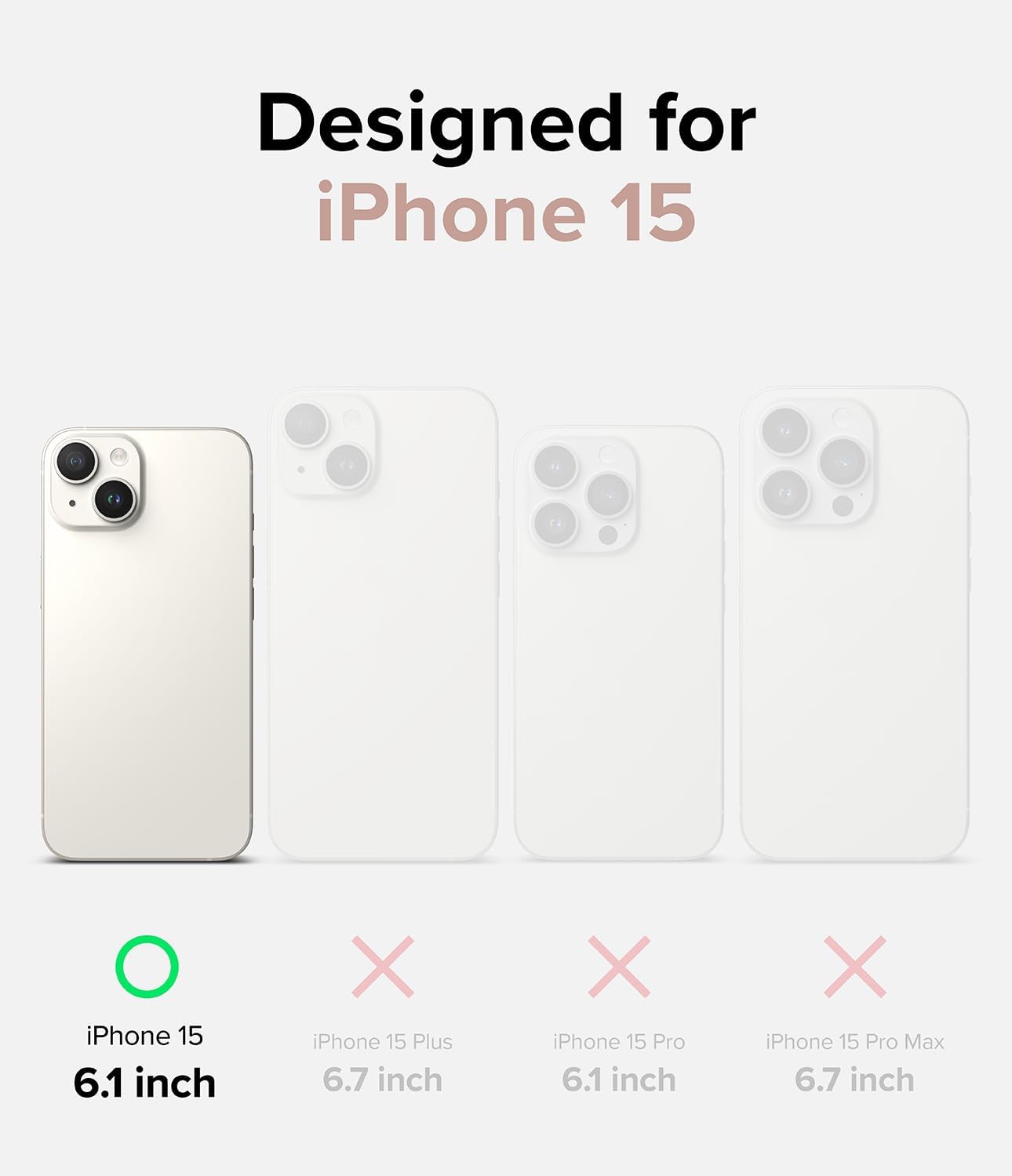 Apple iPhone 15 (6.1) Gel Case Clear Ultra Slim Silicone