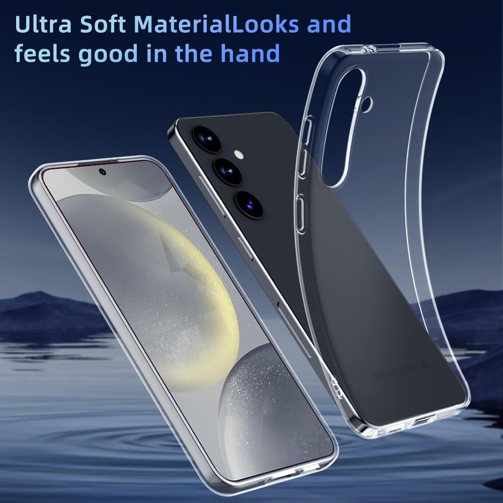 Samsung Galaxy S25 Case Clear Gel Ultra Slim Soft Transparent Silicone Cover