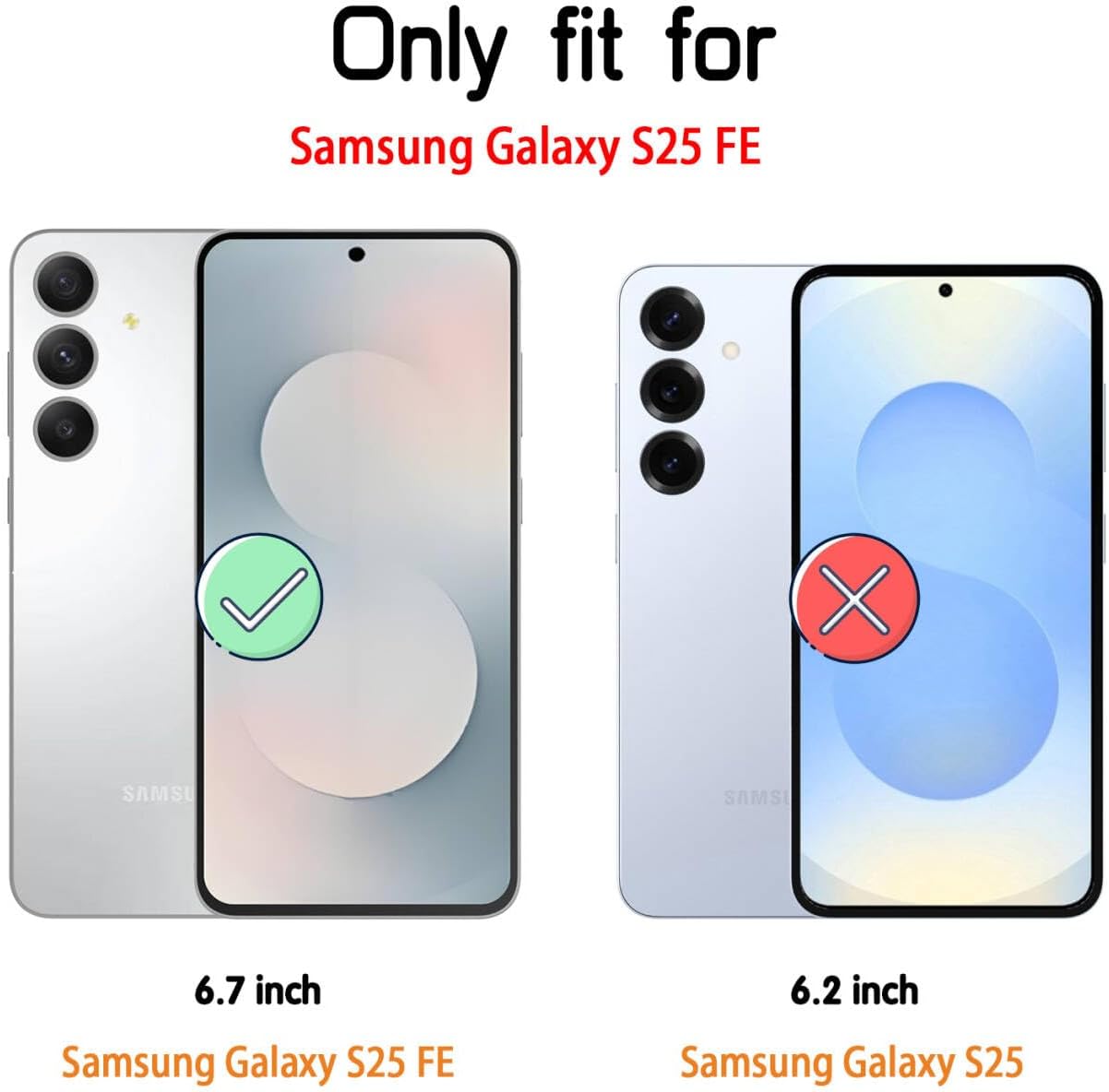 Samsung Galaxy S25 FE Clear Tempered Glass Screen Protector With Camera Lens