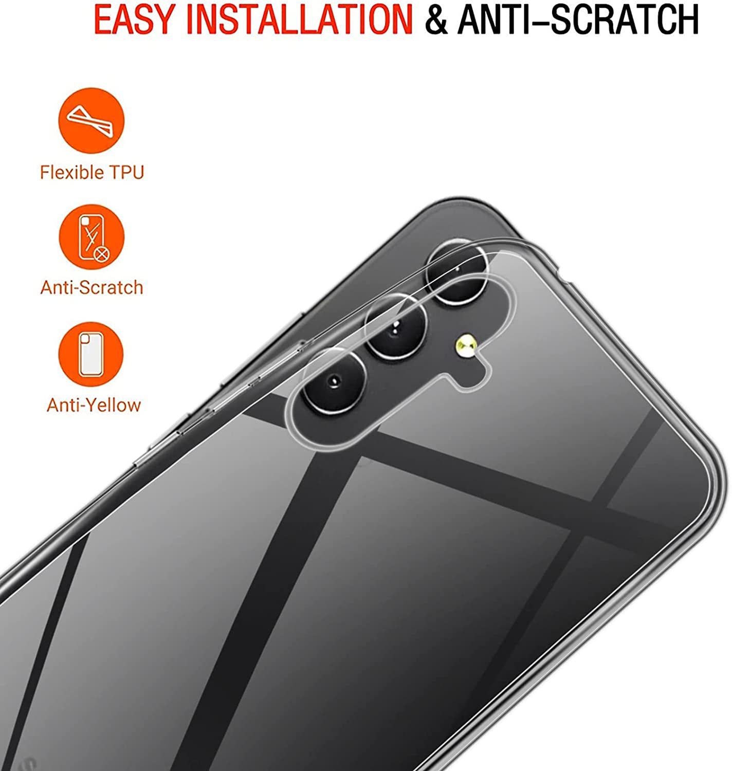 Samsung Galaxy A34 5G Gel TPU Clear Case Ultra Slim Soft Transparent Silicone Cover