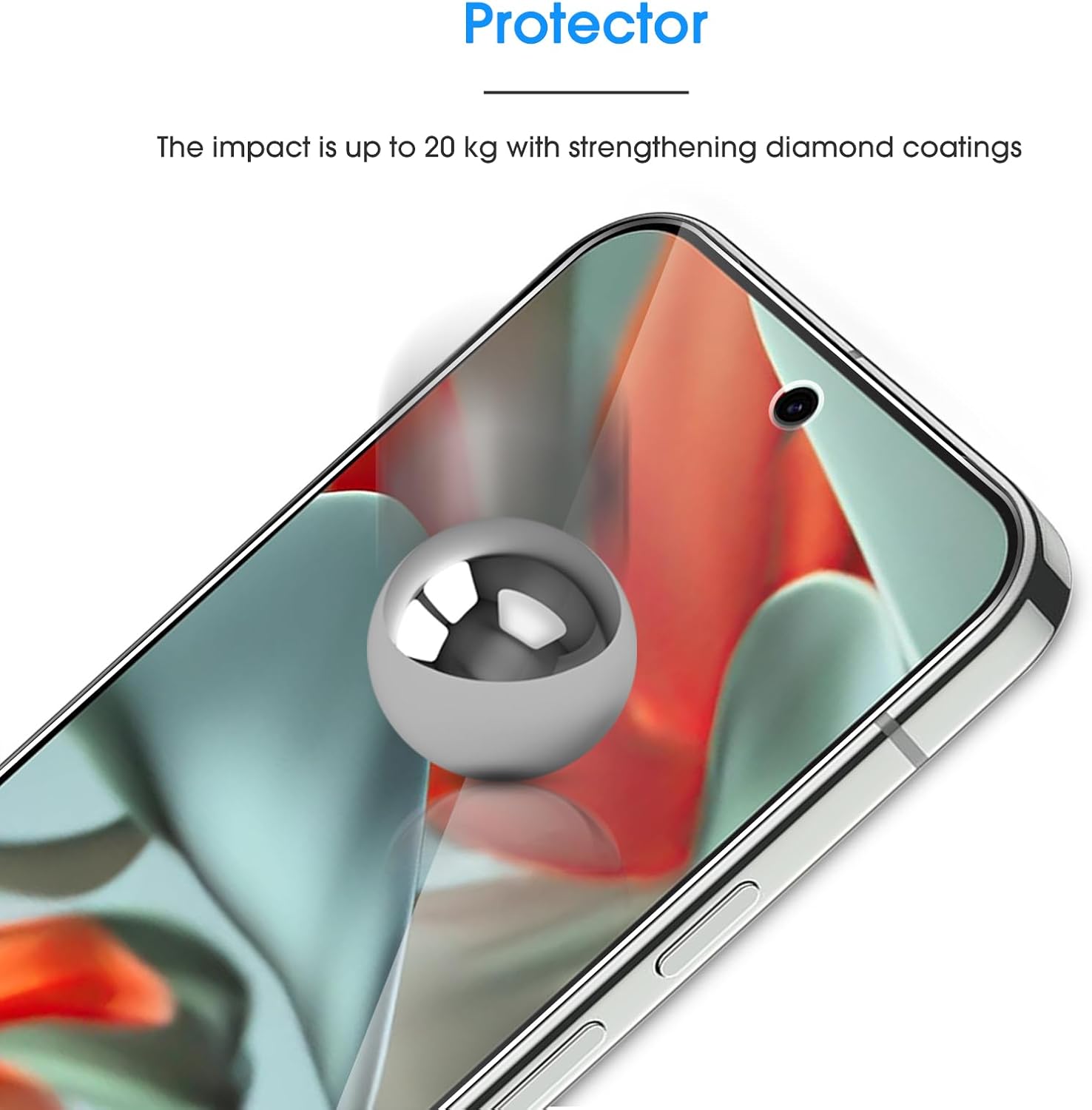 Google Pixel 9 Pro Clear Tempered Glass Screen Protector With Camera Lens Guard
