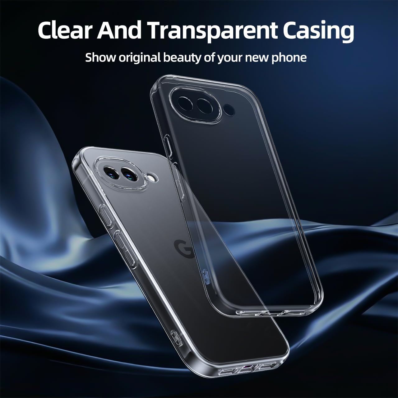 Google Pixel 10a Clear Gel Case Cover With Glass Screen Protector