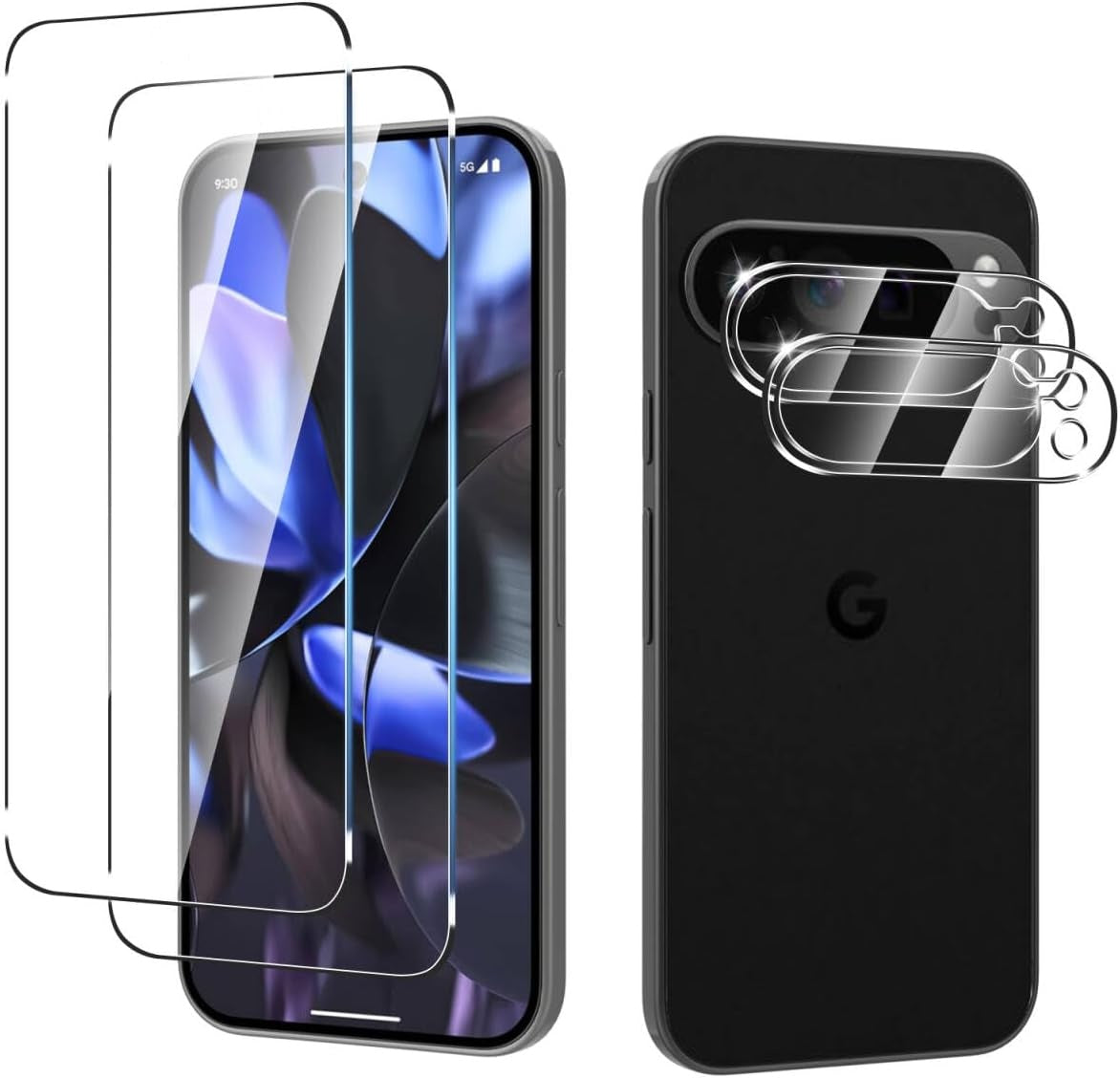 Google Pixel 10 Clear Tempered Glass Screen Protector With Camera Lens Guard