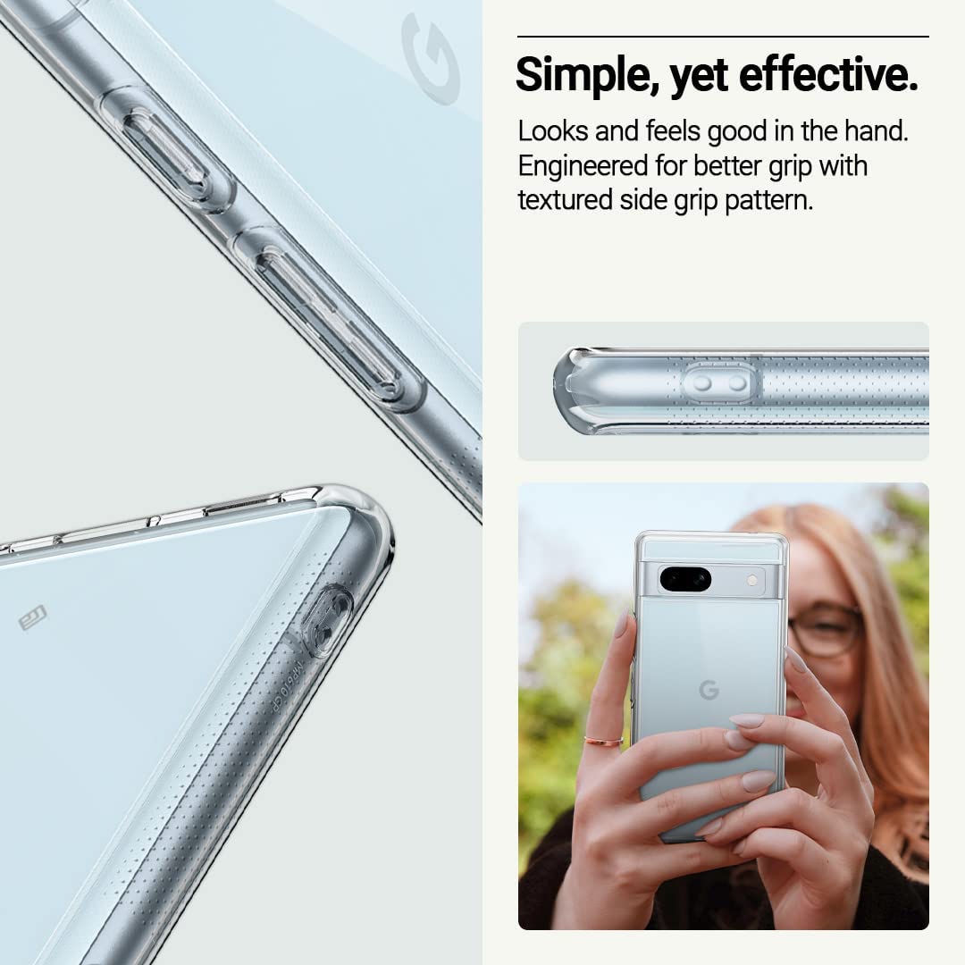 Google Pixel 7a Clear Gel Case Cover With Glass Screen Protector