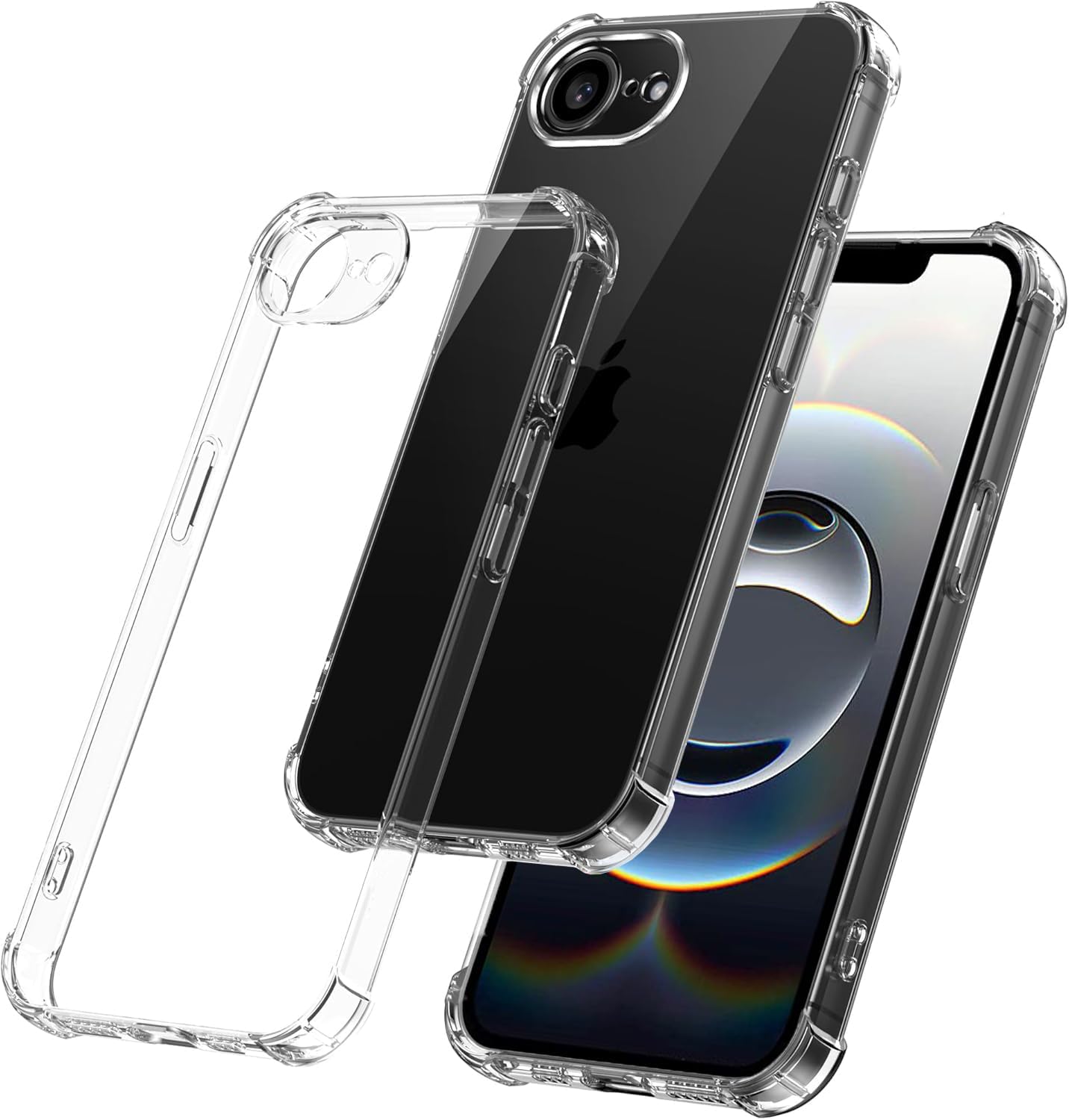 Apple iPhone 16e Case Clear Gel Transparent Anti-Shock Absorption Bumper Cover
