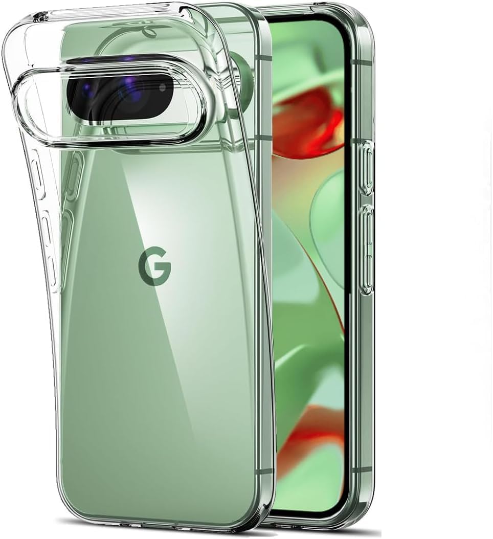 Google Pixel 10 Clear Gel Case Cover With Glass Screen Protector