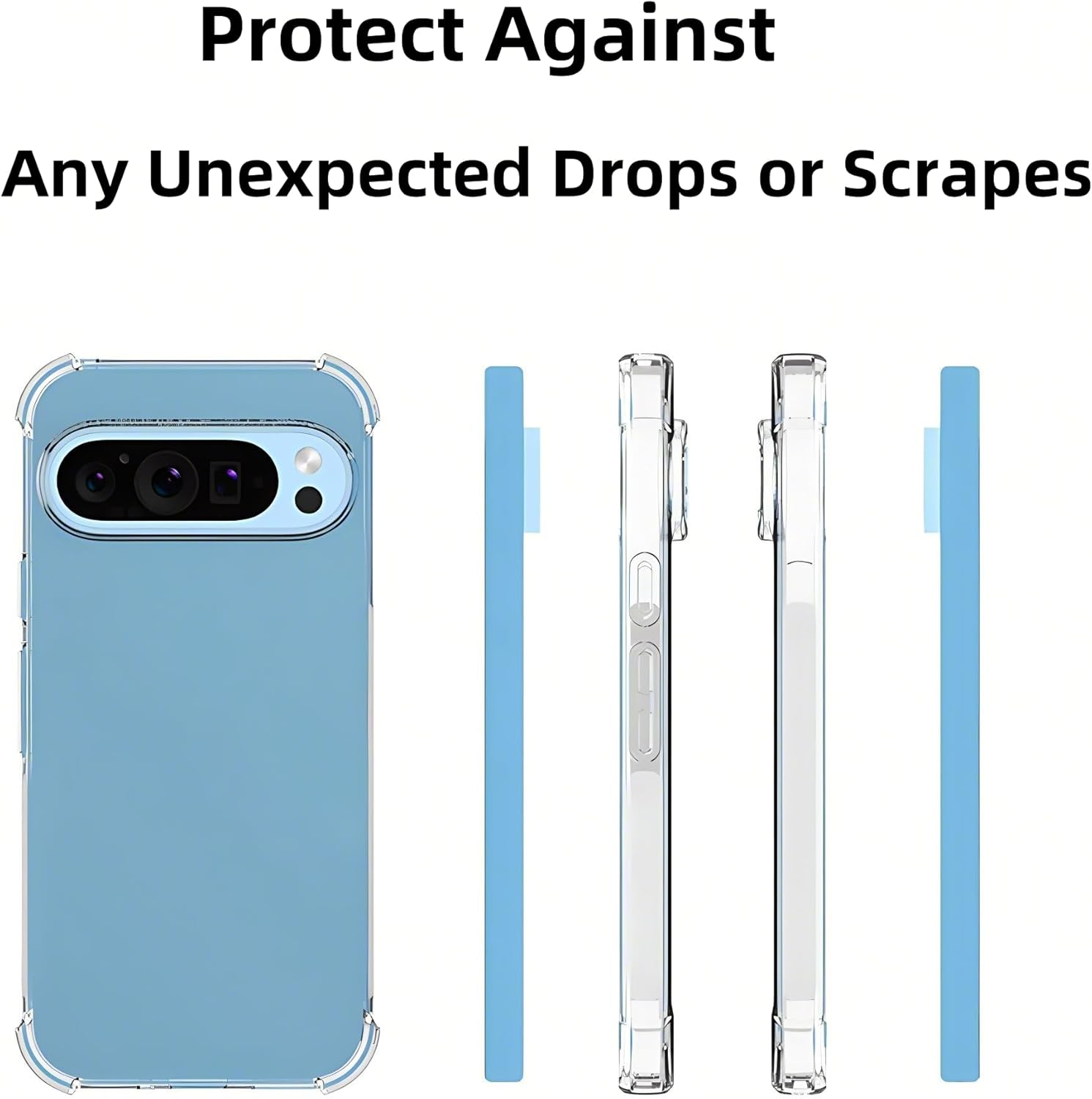 Google Pixel 9 Case Clear Gel Anti Shock Armour Slim Soft Transparent Silicone Cover