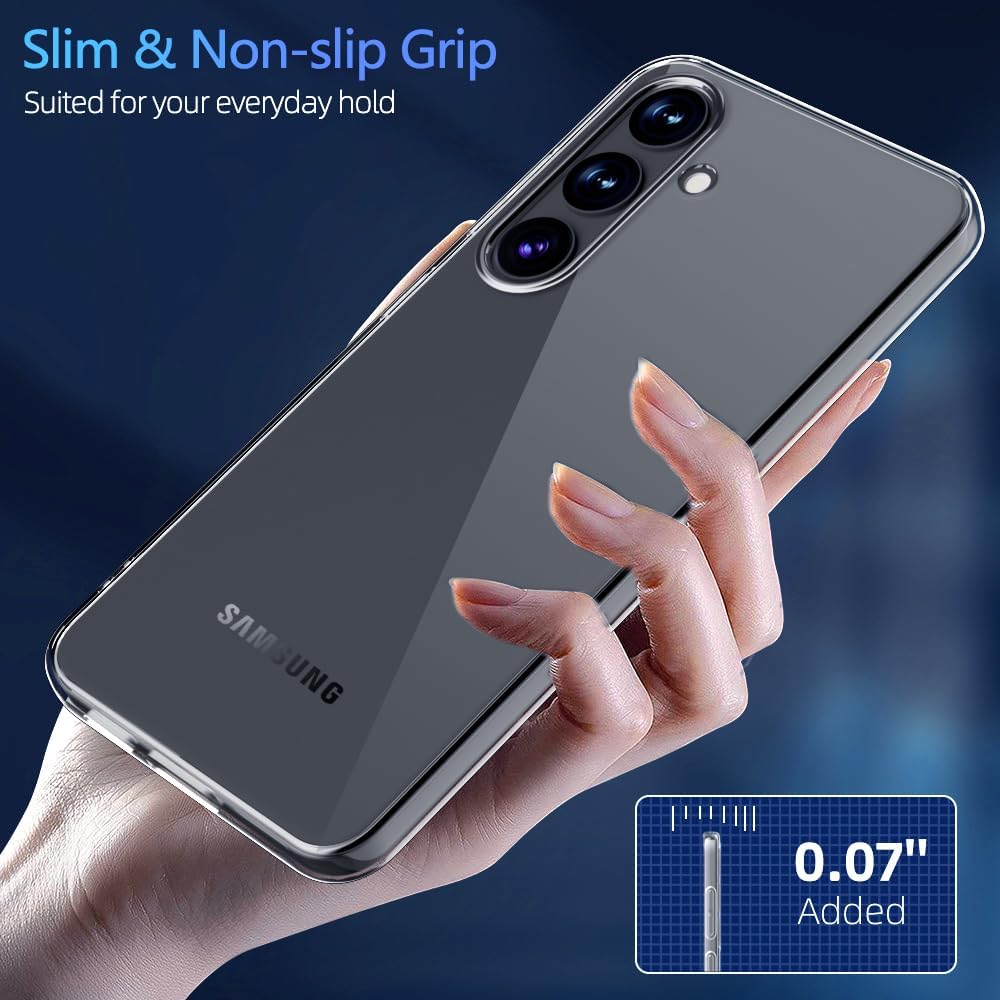 Samsung Galaxy S25 Case Clear Gel Ultra Slim Soft Transparent Silicone Cover