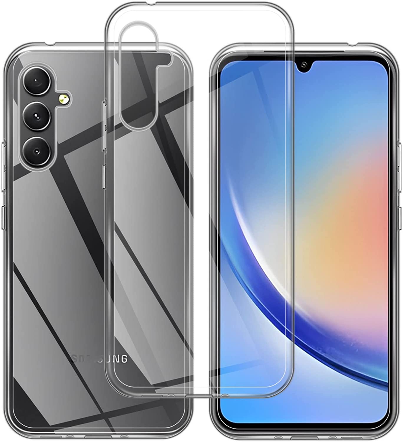 Samsung Galaxy A34 5G Gel TPU Clear Case Ultra Slim Soft Transparent Silicone Cover