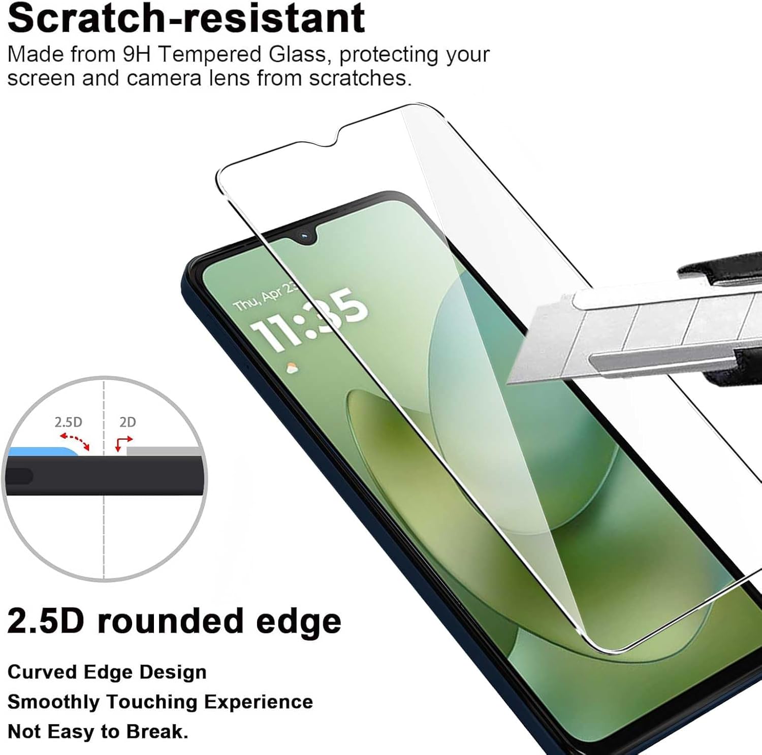 Motorola Moto G06 Clear Tempered Glass Screen Protector