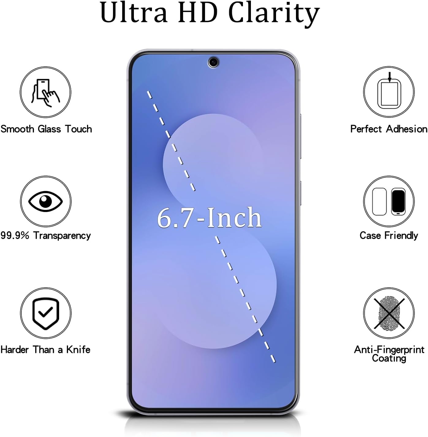 Samsung Galaxy S25 FE Clear Tempered Glass Screen Protector