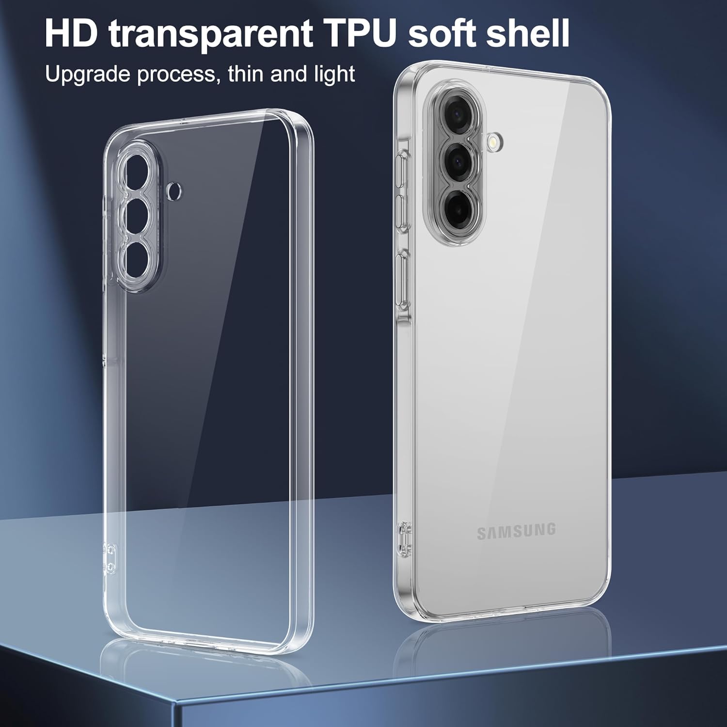 Samsung Galaxy A37 Clear Gel Case Cover With Glass Screen Protector