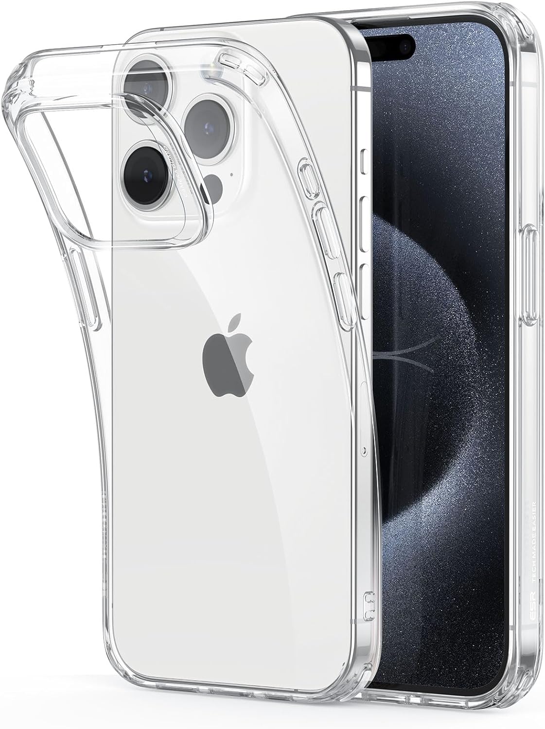 Apple iPhone 15 Pro Max (6.7) Gel Case Clear Ultra Slim Silicone