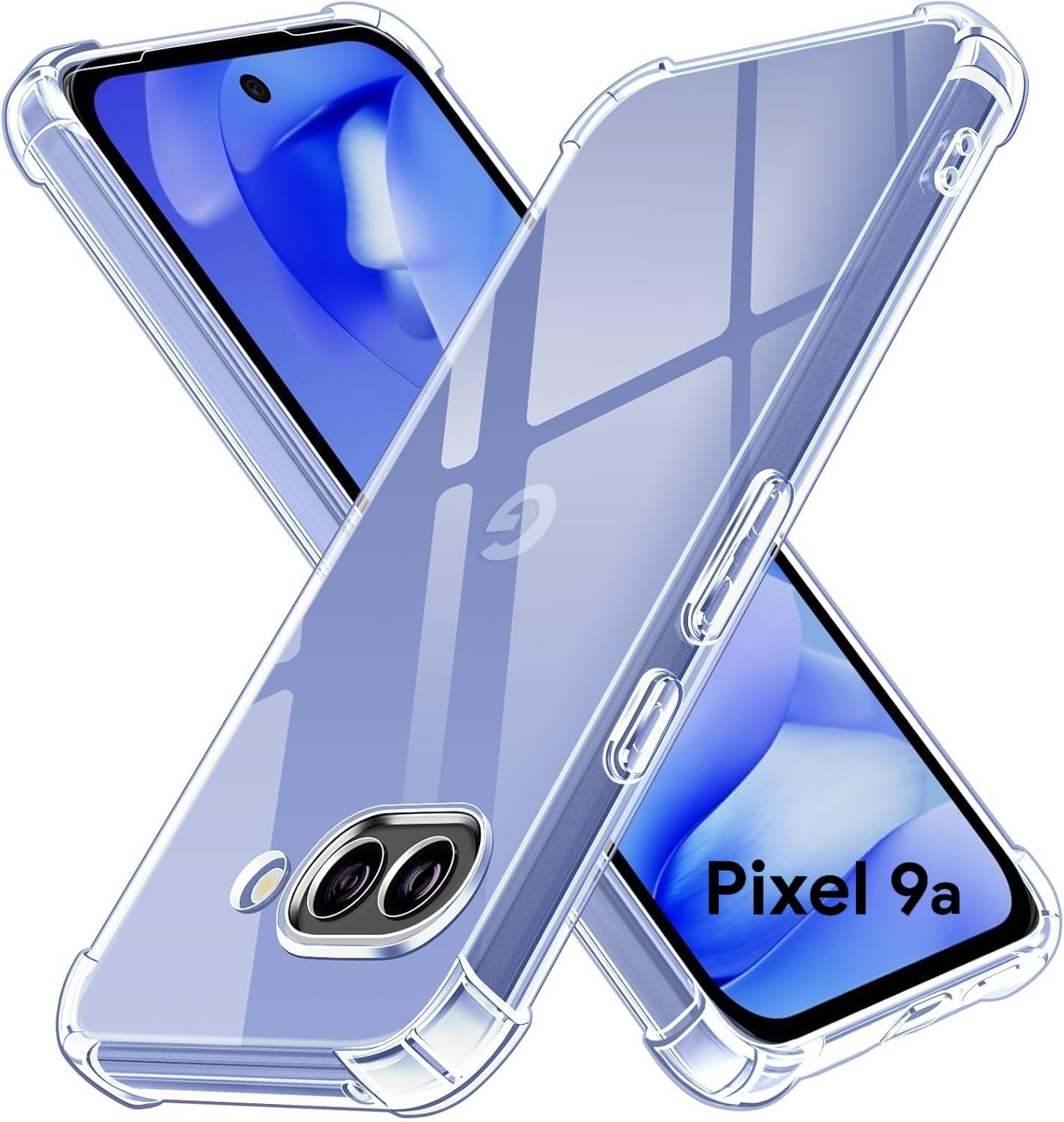 Google Pixel 9a Case Clear Gel Transparent Anti-Shock Absorption Bumper Cover