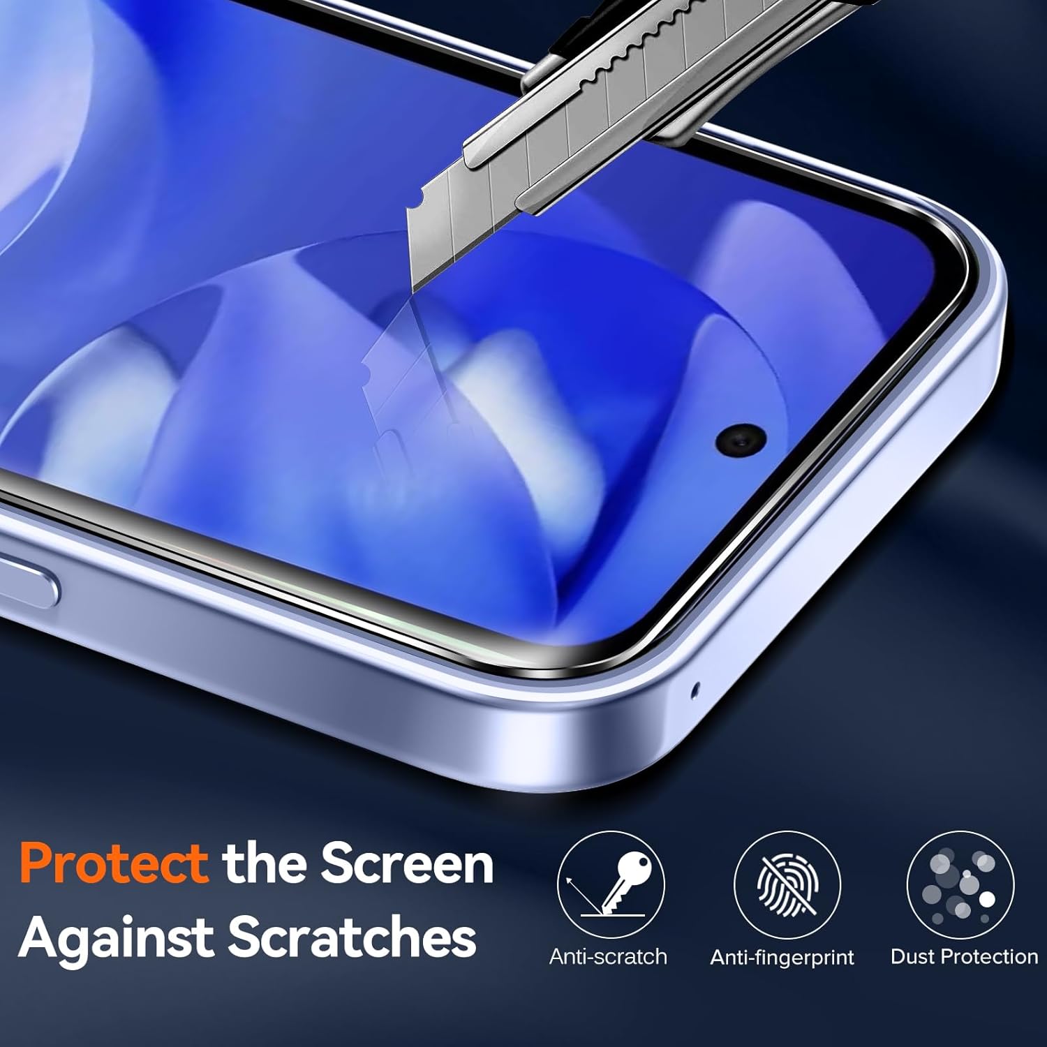 Google Pixel 9a Clear Gel Case Cover With Glass Screen Protector