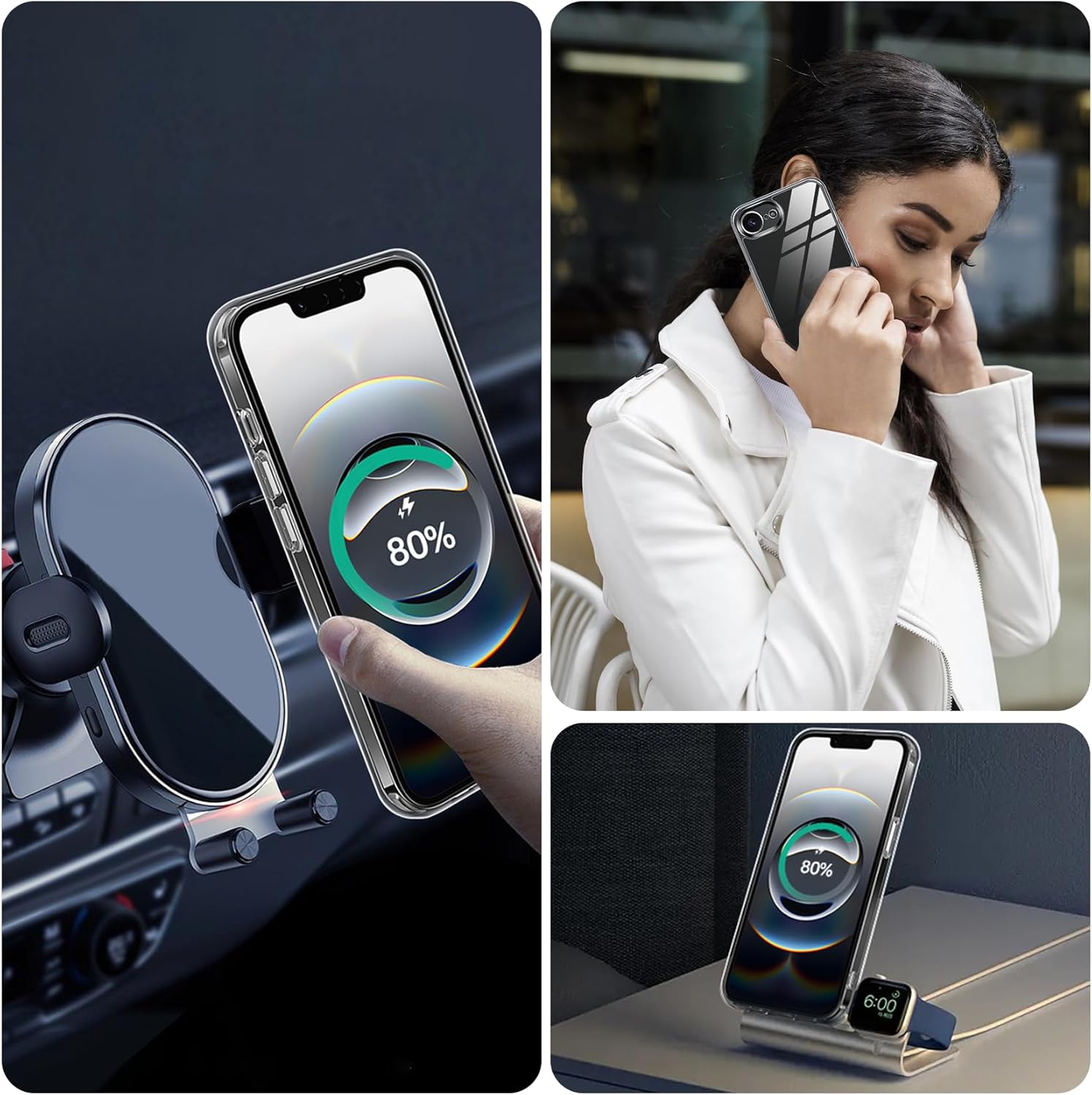 Apple iPhone 16e Clear Gel Case Cover With Glass Screen Protector