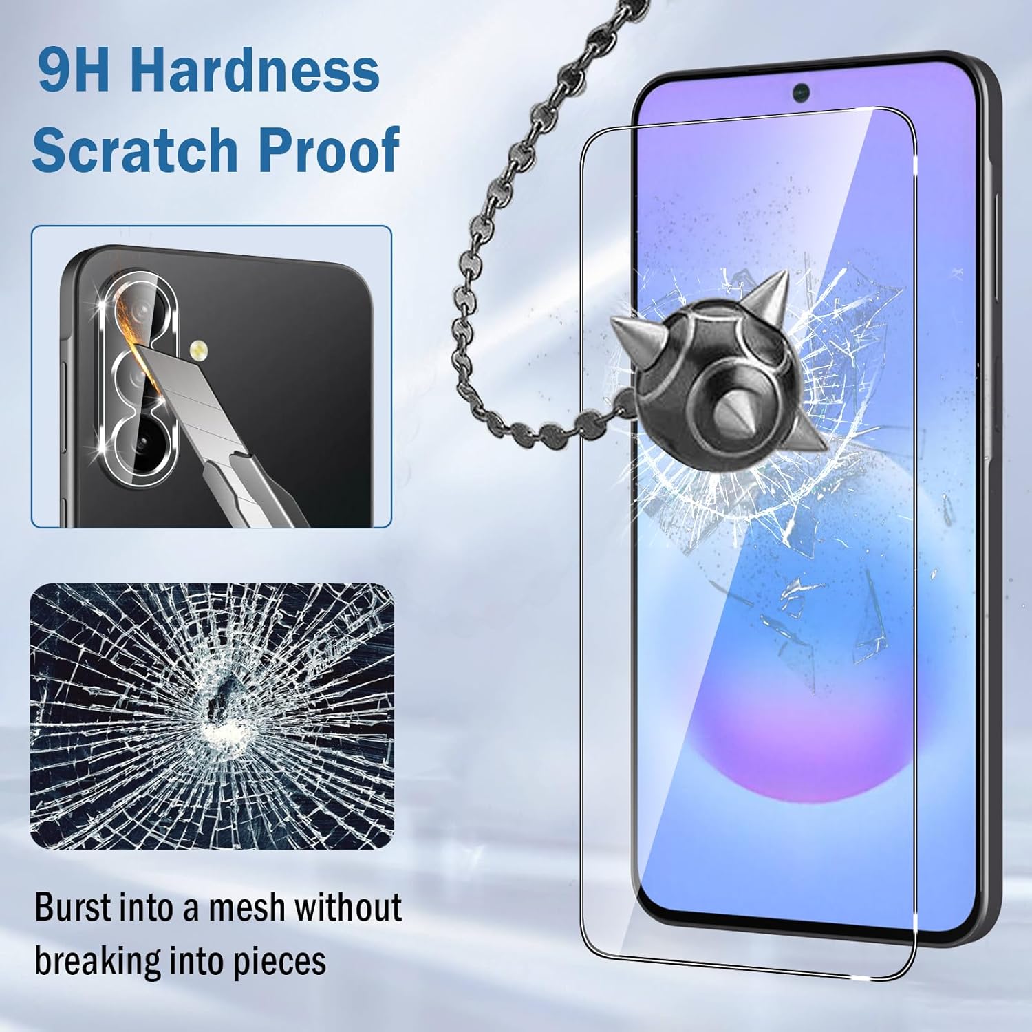 Samsung Galaxy A37 Clear Tempered Glass Screen Guard Camera Lens Protector