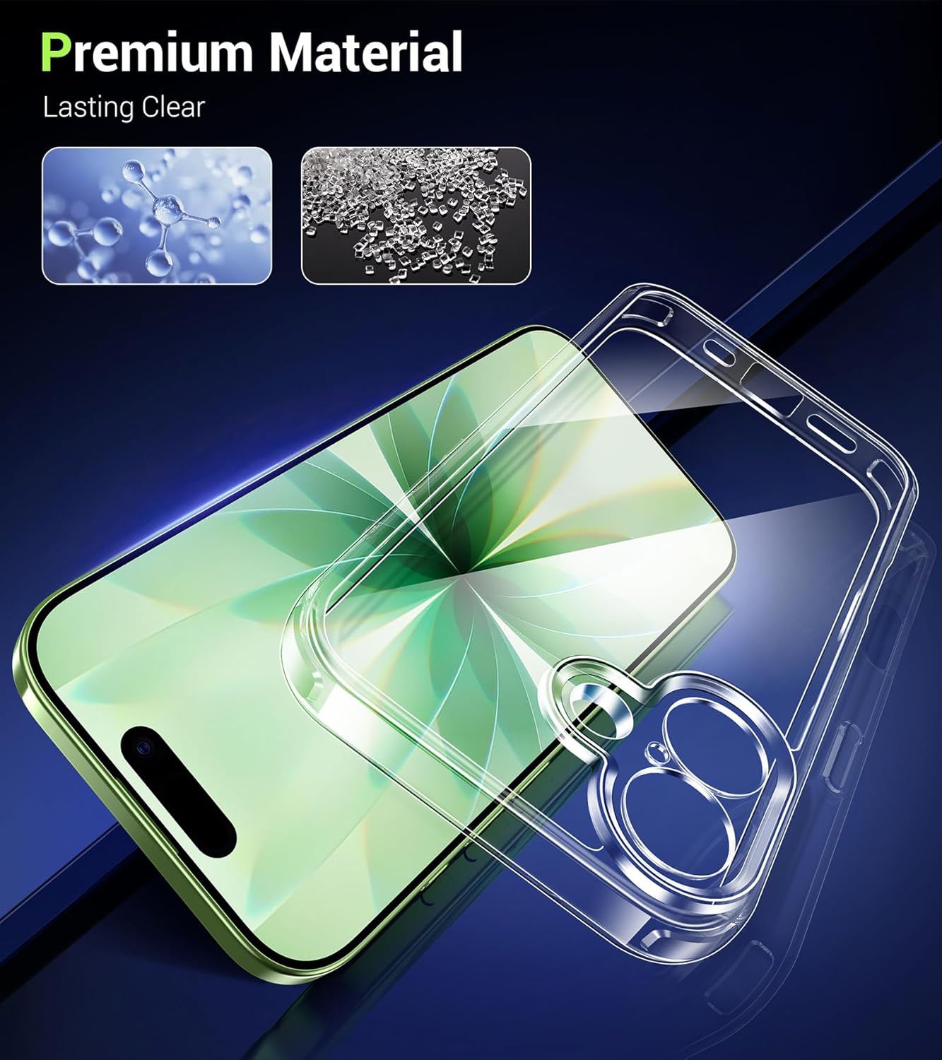 Apple iPhone 17 Clear Gel Case Cover With Glass Screen Protector