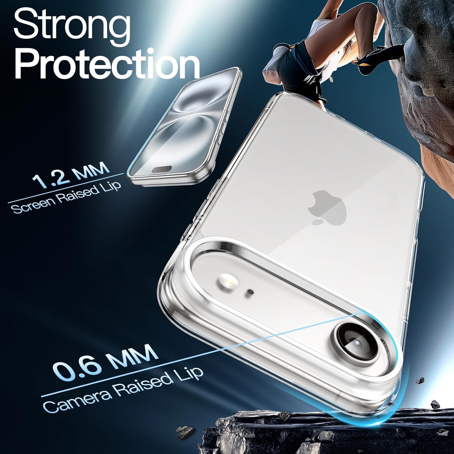 Apple iPhone 17 Air Case Clear Gel Ultra Slim Soft Transparent Silicone Cover