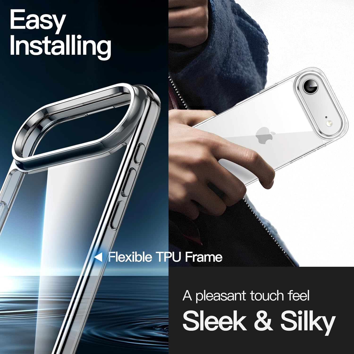 Apple iPhone 17 Air Case Clear Gel Ultra Slim Soft Transparent Silicone Cover