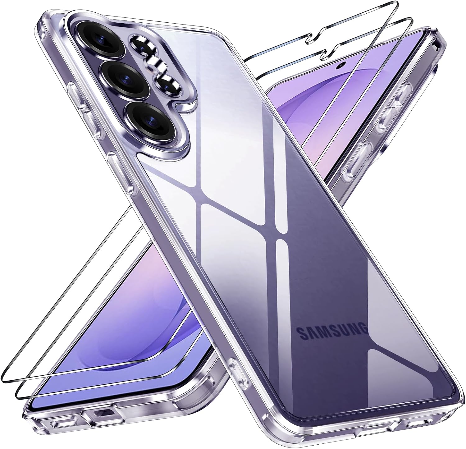 Samsung Galaxy S26 Ultra Clear Gel Case Cover With Glass Screen Protector