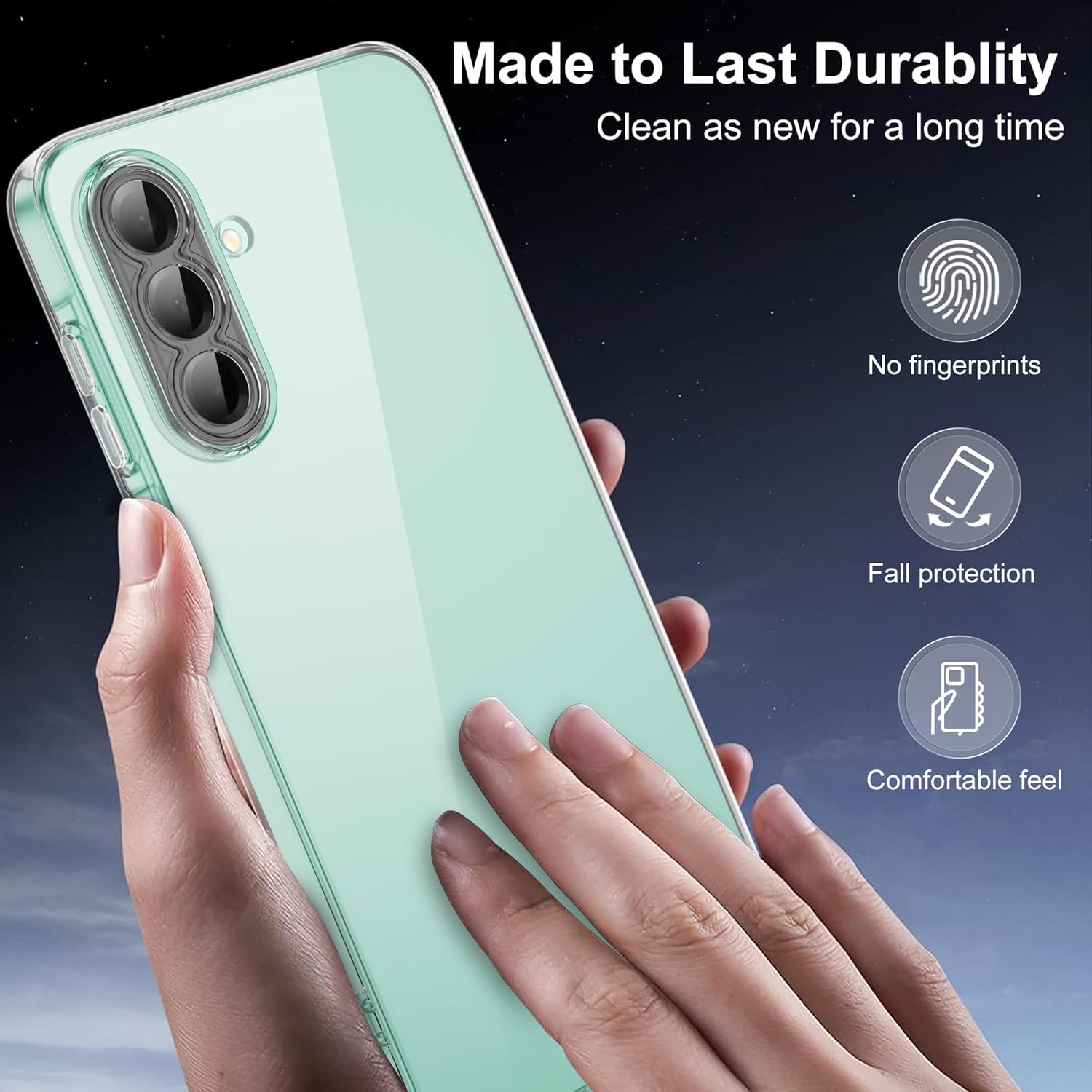 Samsung Galaxy A17 Clear Gel Case Cover With Glass Screen Protector