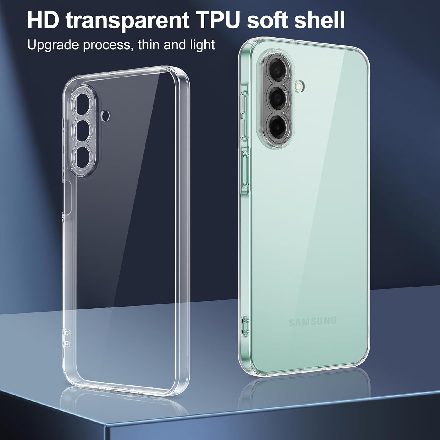Samsung Galaxy A17 Clear Gel Case Cover With Glass Screen Protector
