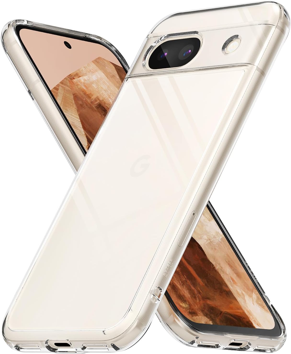 Google Pixel 8a Case Clear Gel Ultra Slim Soft Transparent Silicone Cover