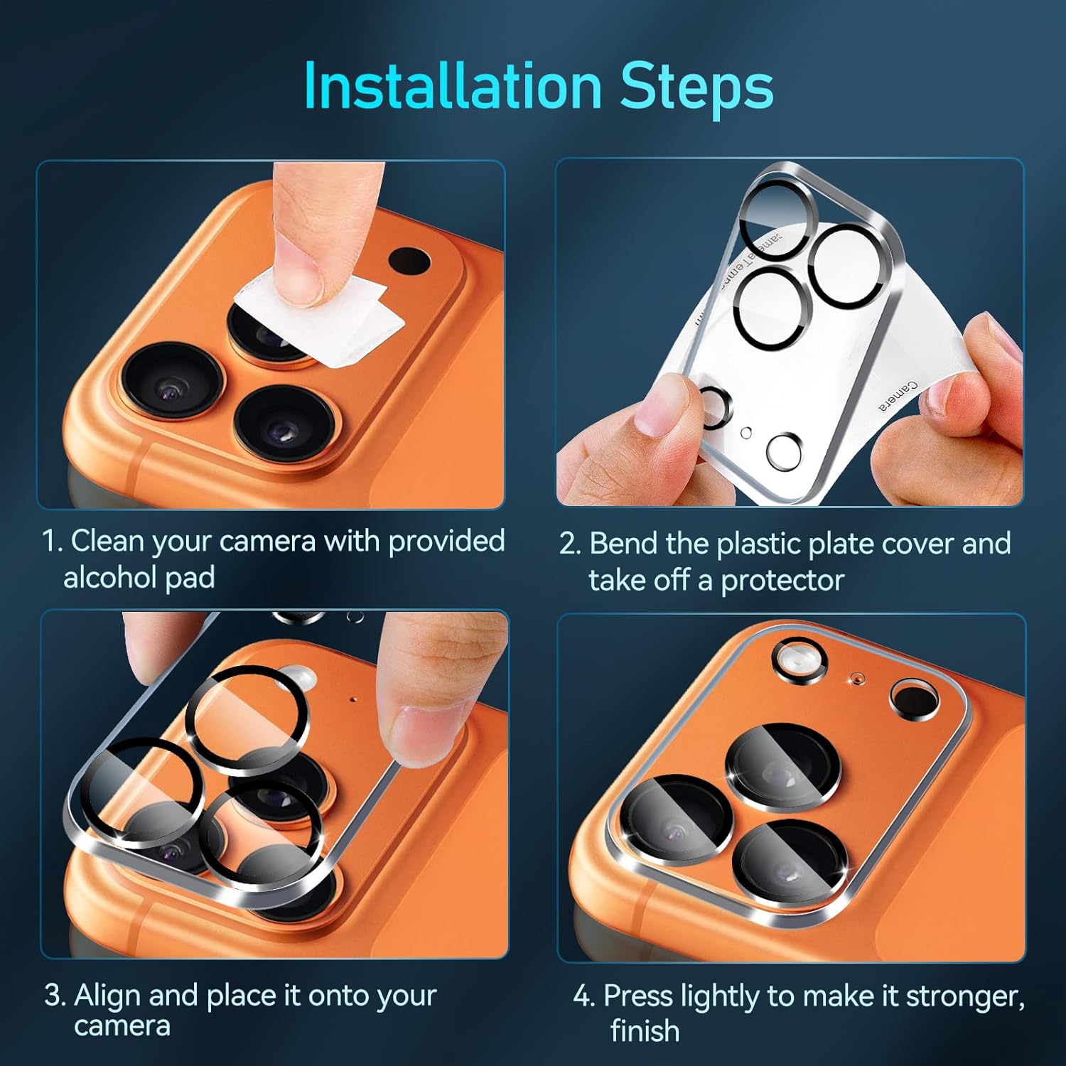 Apple iPhone 17 Pro Max Camera Protector Lens Guard Tempered Glass Film