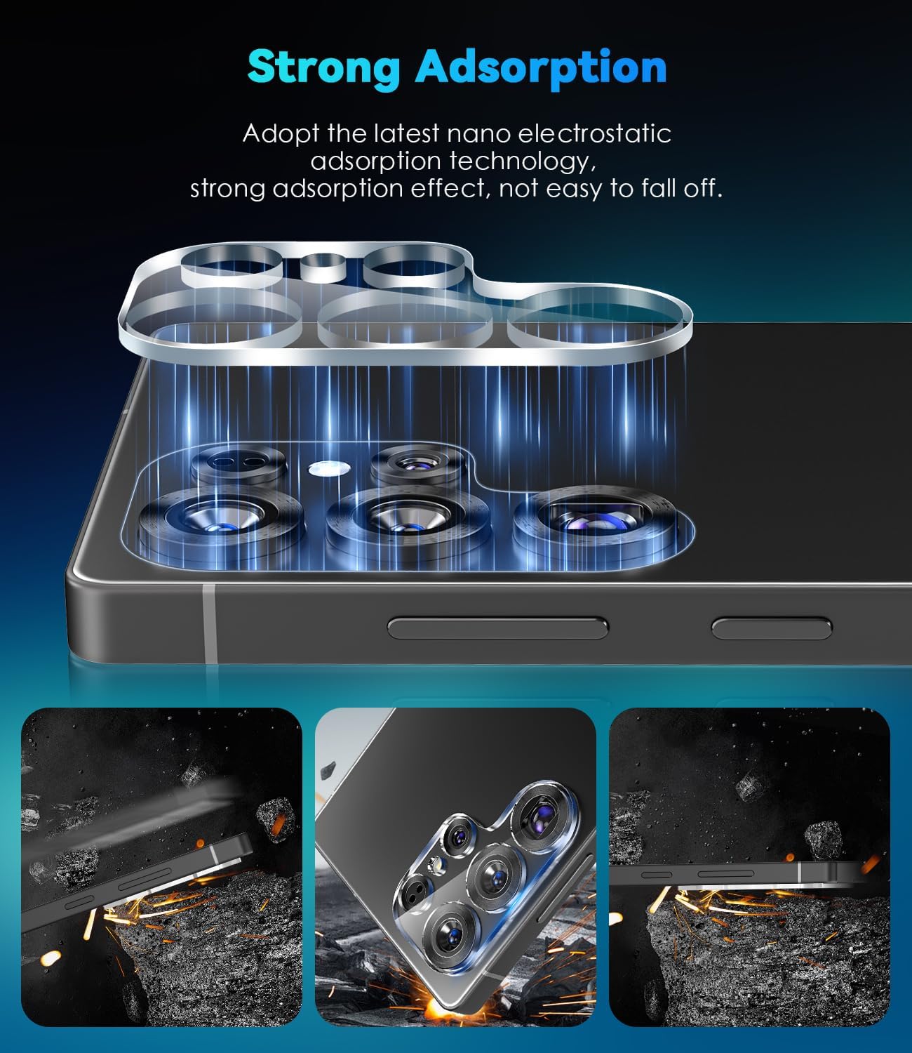 Samsung Galaxy S25 Ultra Camera Protector Lens Guard Tempered Glass Film