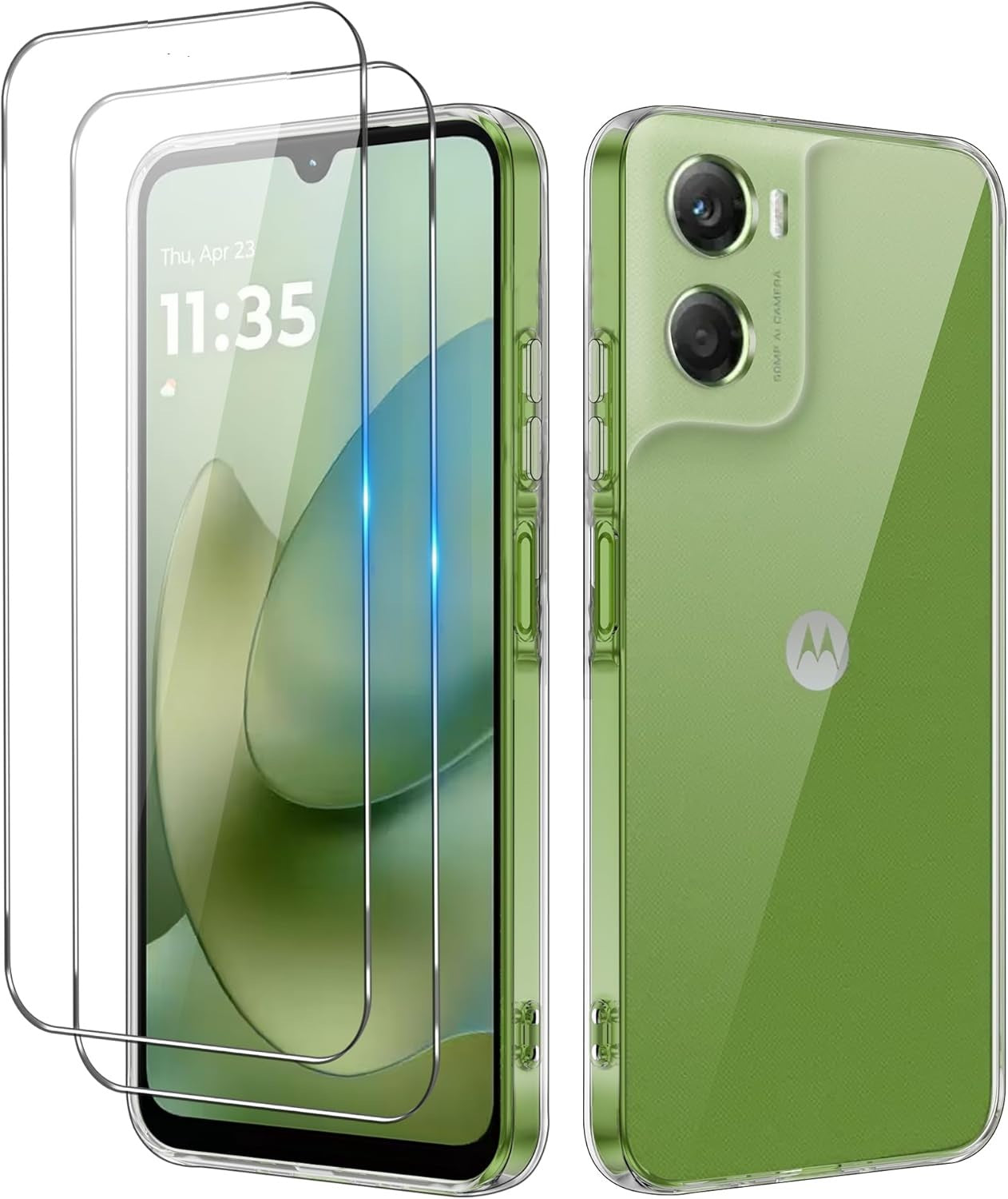Motorola Moto G06 Power Clear Gel Case Cover With Glass Screen Protector