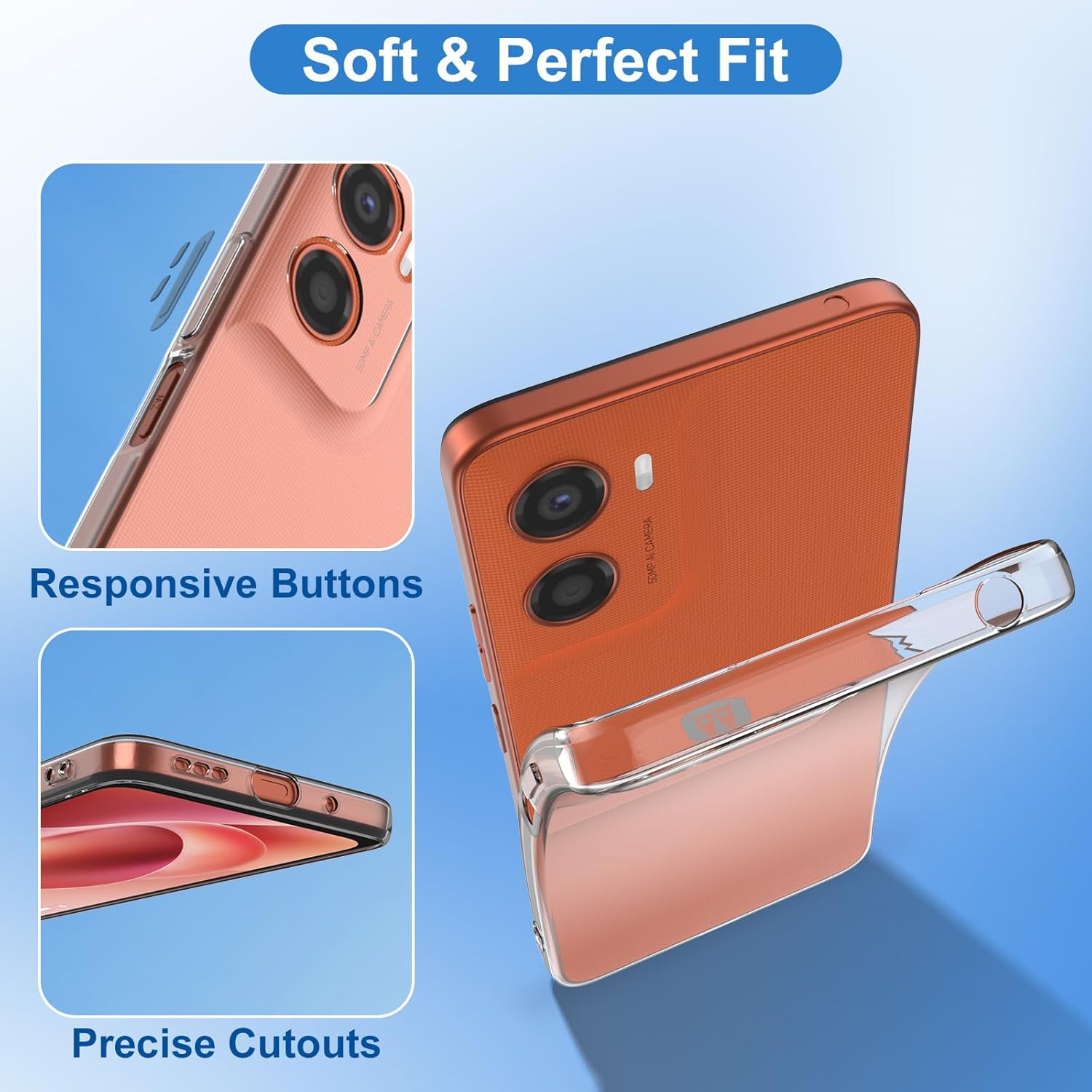 Motorola Moto G06 Case Clear Gel Ultra Slim Soft Transparent Silicone Cover