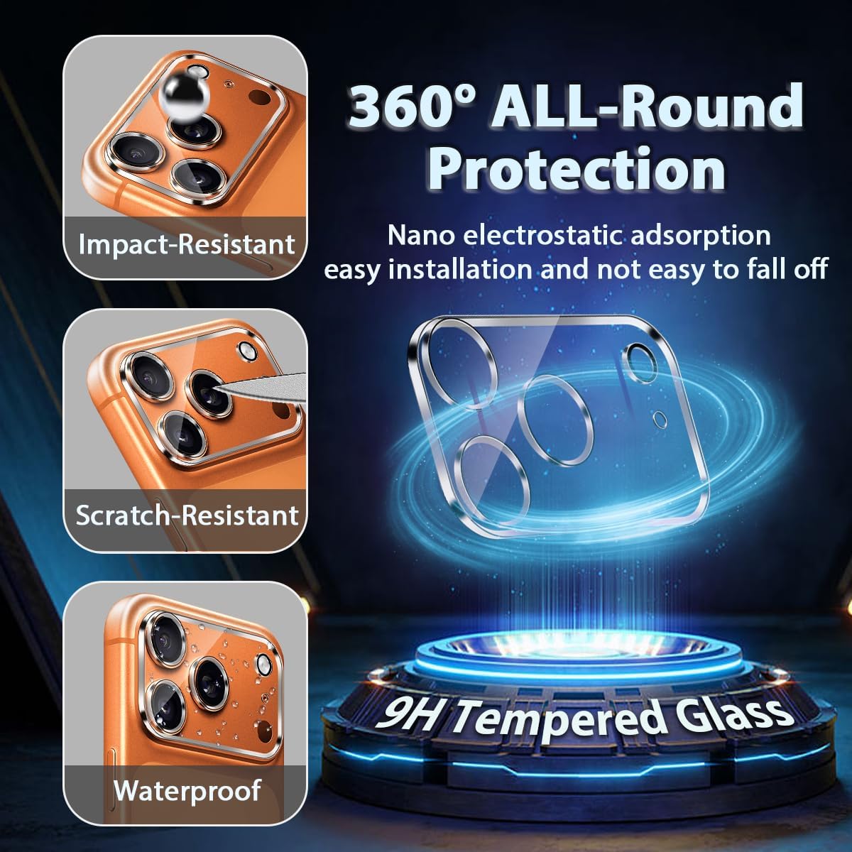 Apple iPhone 17 Pro Max Camera Protector Lens Guard Tempered Glass Film