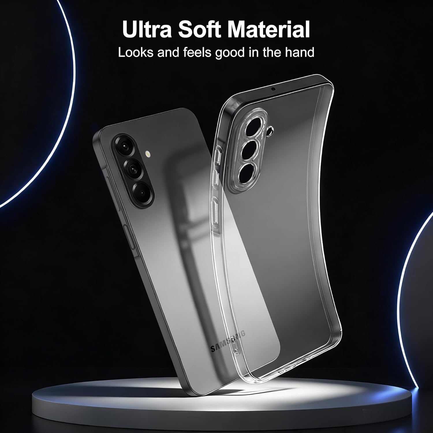 Samsung Galaxy A57 Clear Gel Case Cover With Glass Screen Protector