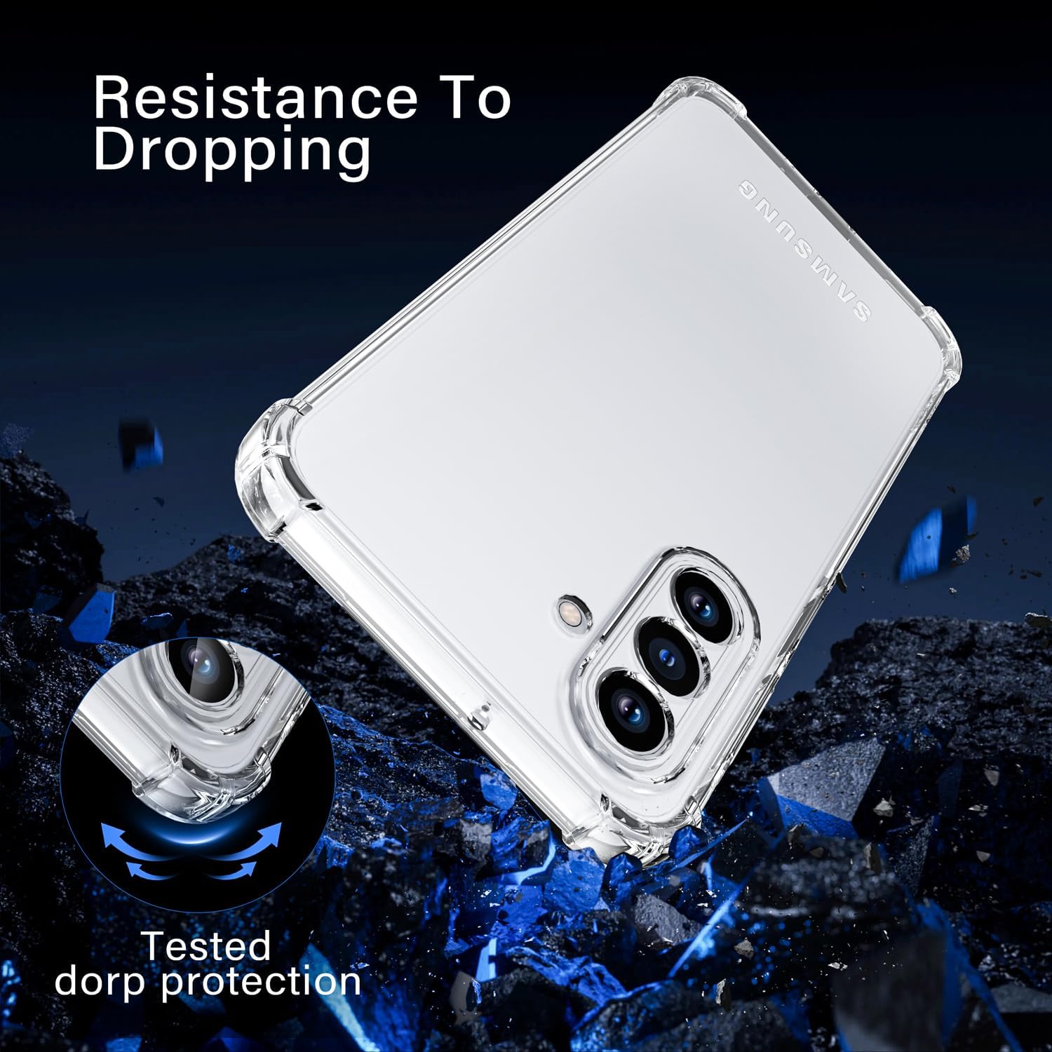 Samsung Galaxy A17 Case Clear Gel Bumper Cover Transparent Shock Absorption