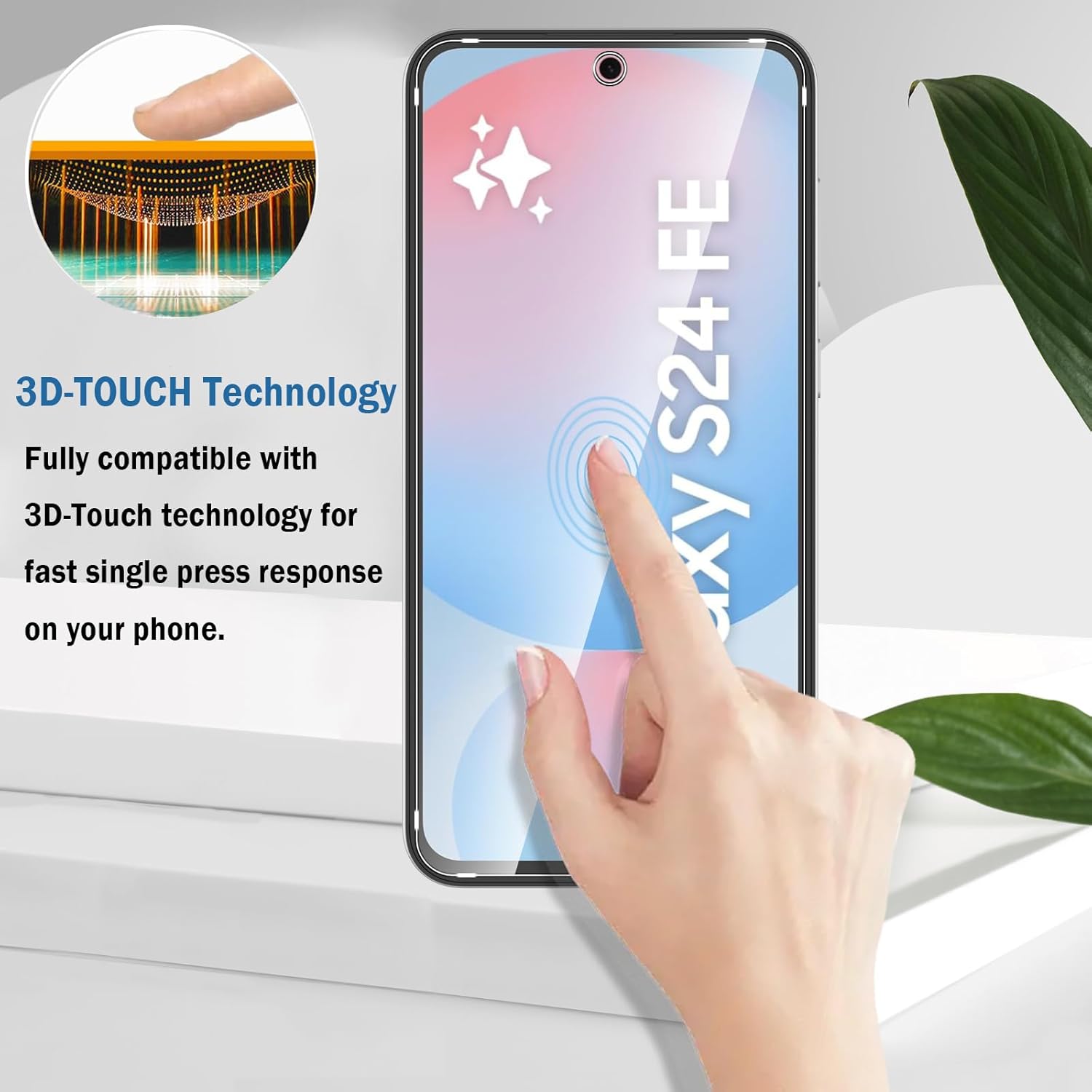 Samsung Galaxy S24 FE Clear Tempered Glass Screen Guard Camera Lens Protector