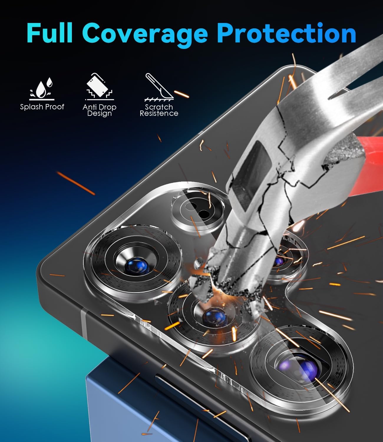Samsung Galaxy S25 Ultra Camera Protector Lens Guard Tempered Glass Film