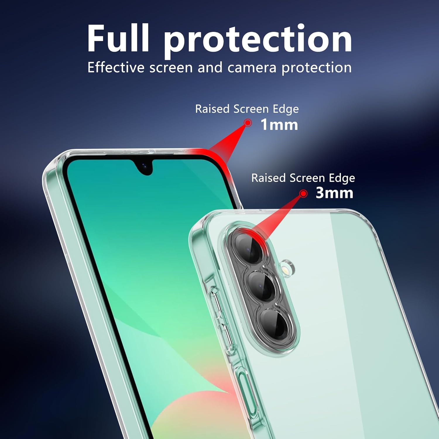 Samsung Galaxy A17 Clear Gel Case Cover With Glass Screen Protector