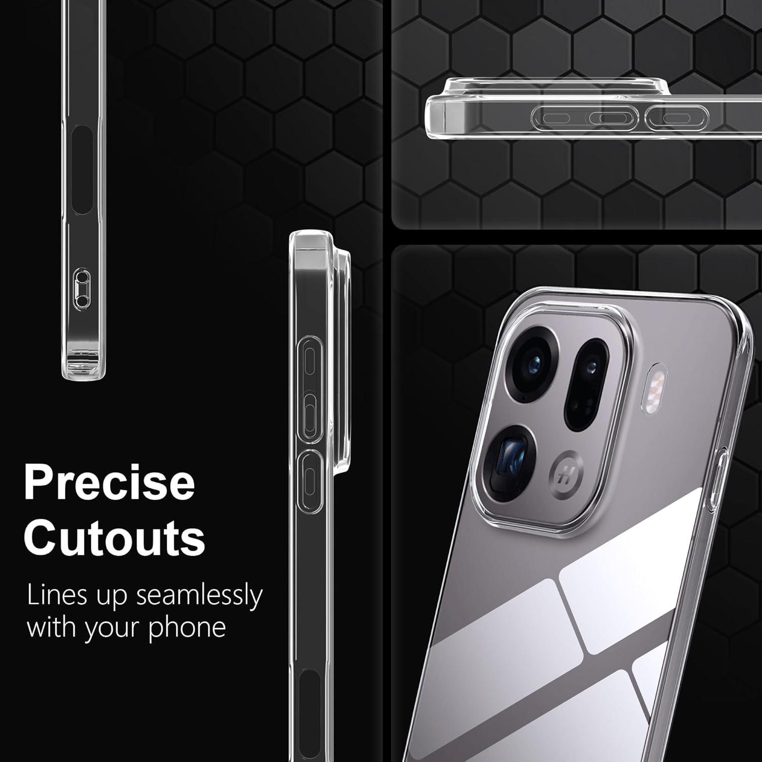 OPPO Find X9 Pro Case Clear Gel Slim Transparent Silicone Cover