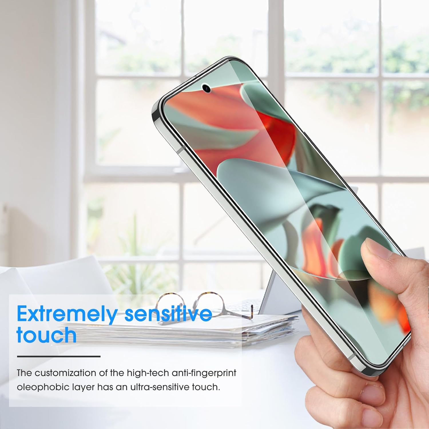 Google Pixel 9 Pro Clear Tempered Glass Screen Protector With Camera Lens Guard