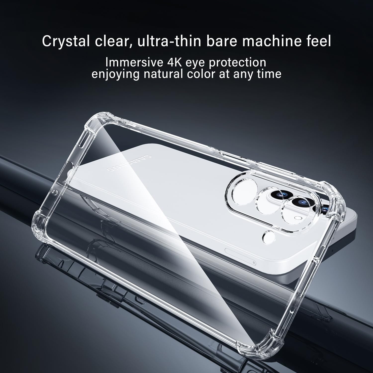 Samsung Galaxy A17 Clear Gel Bumper Case Cover Anti Shock With Glass Screen Protector