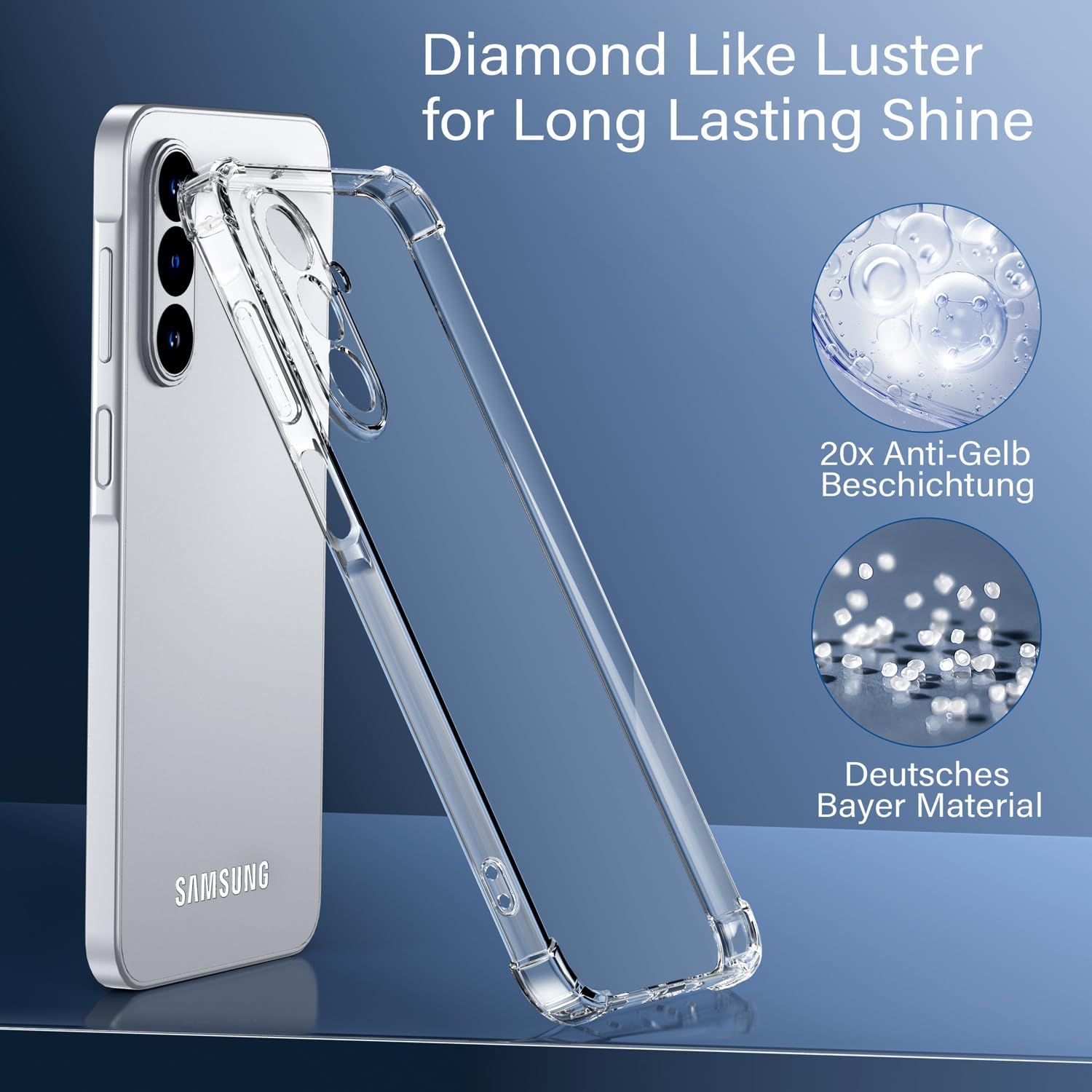 Samsung Galaxy A17 Case Clear Gel Bumper Cover Transparent Shock Absorption