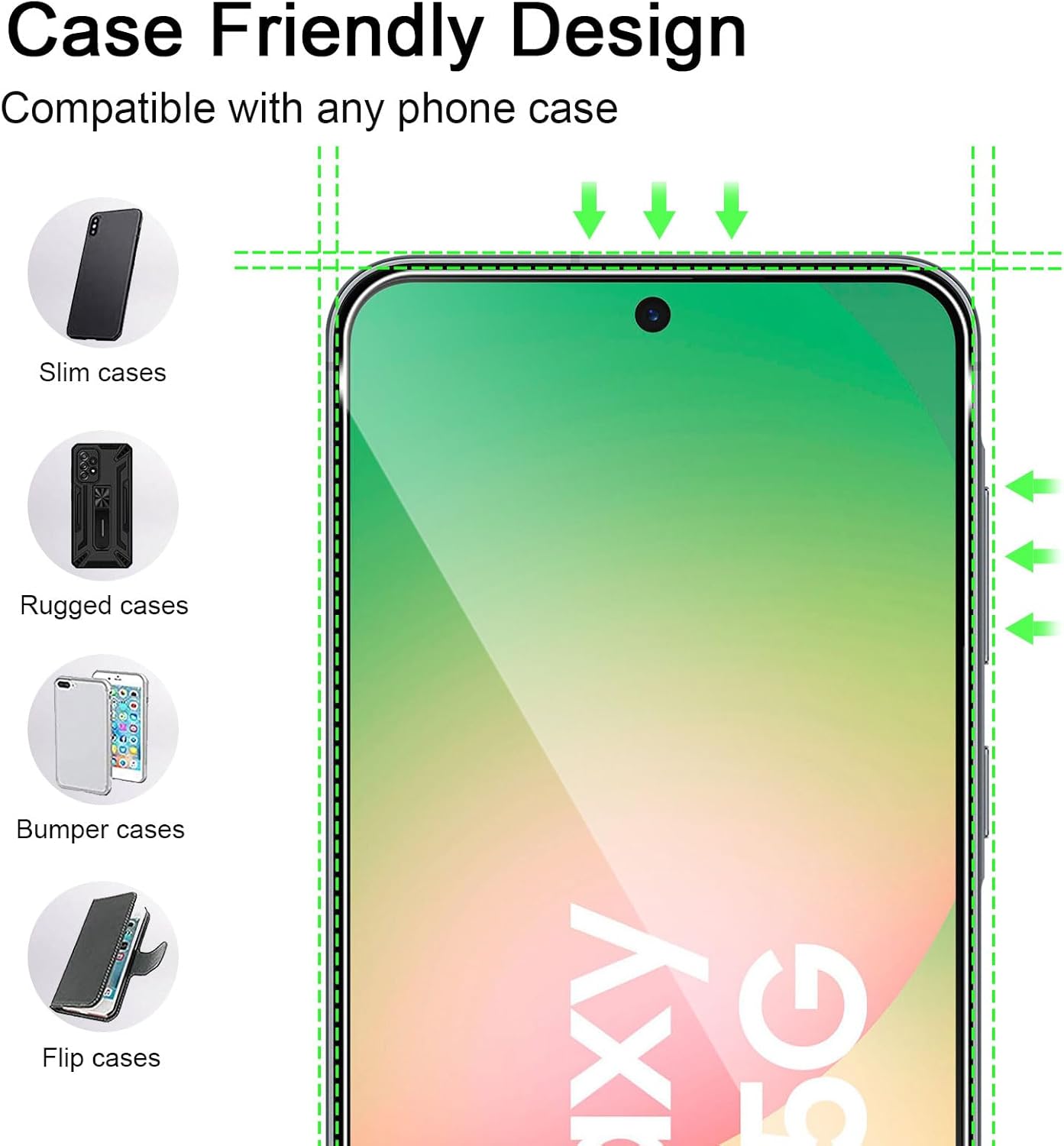 Samsung Galaxy A56 Clear Tempered Glass Screen Guard Camera Lens Protector