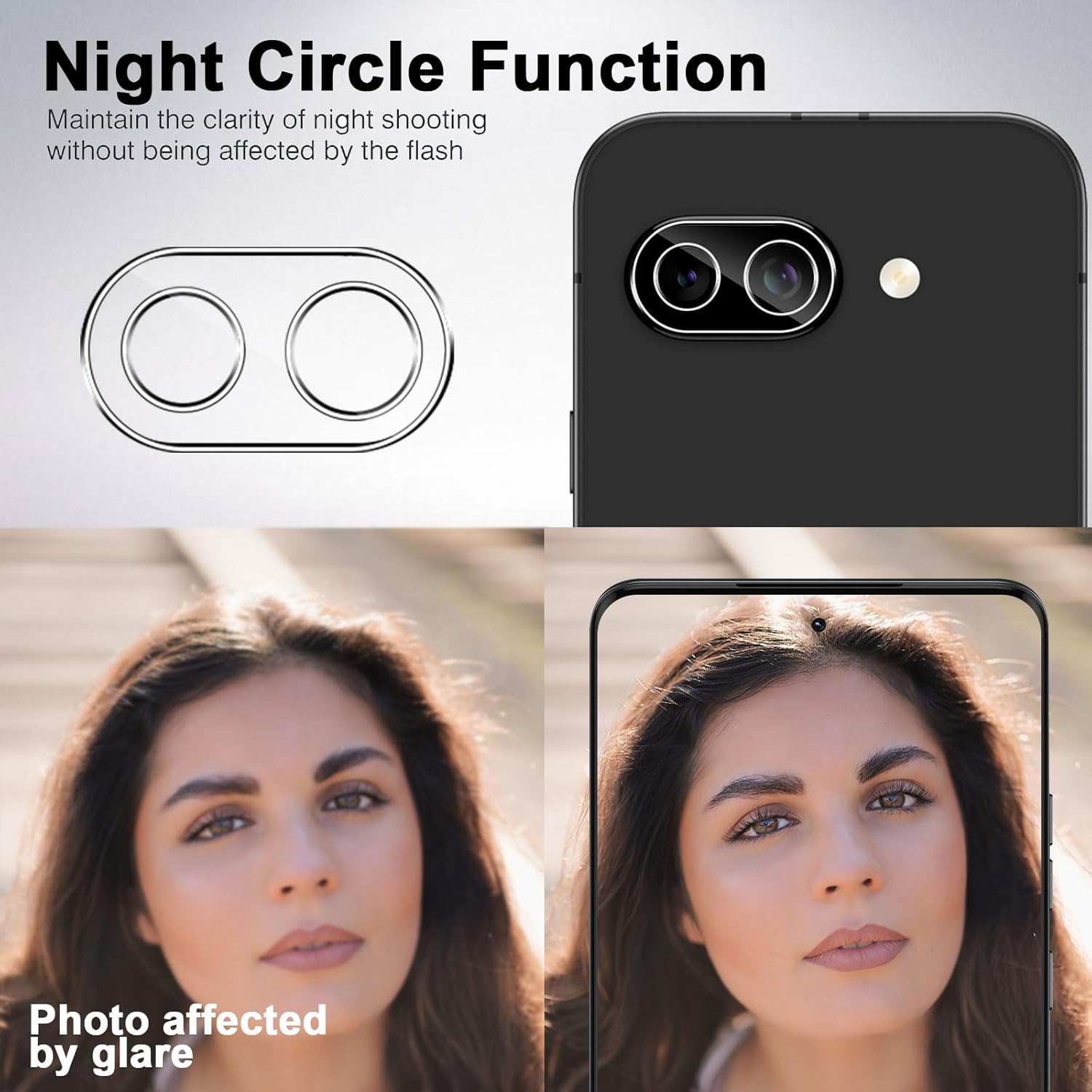 Google Pixel 9a Clear Tempered Glass Screen Protector With Camera Lens Guard