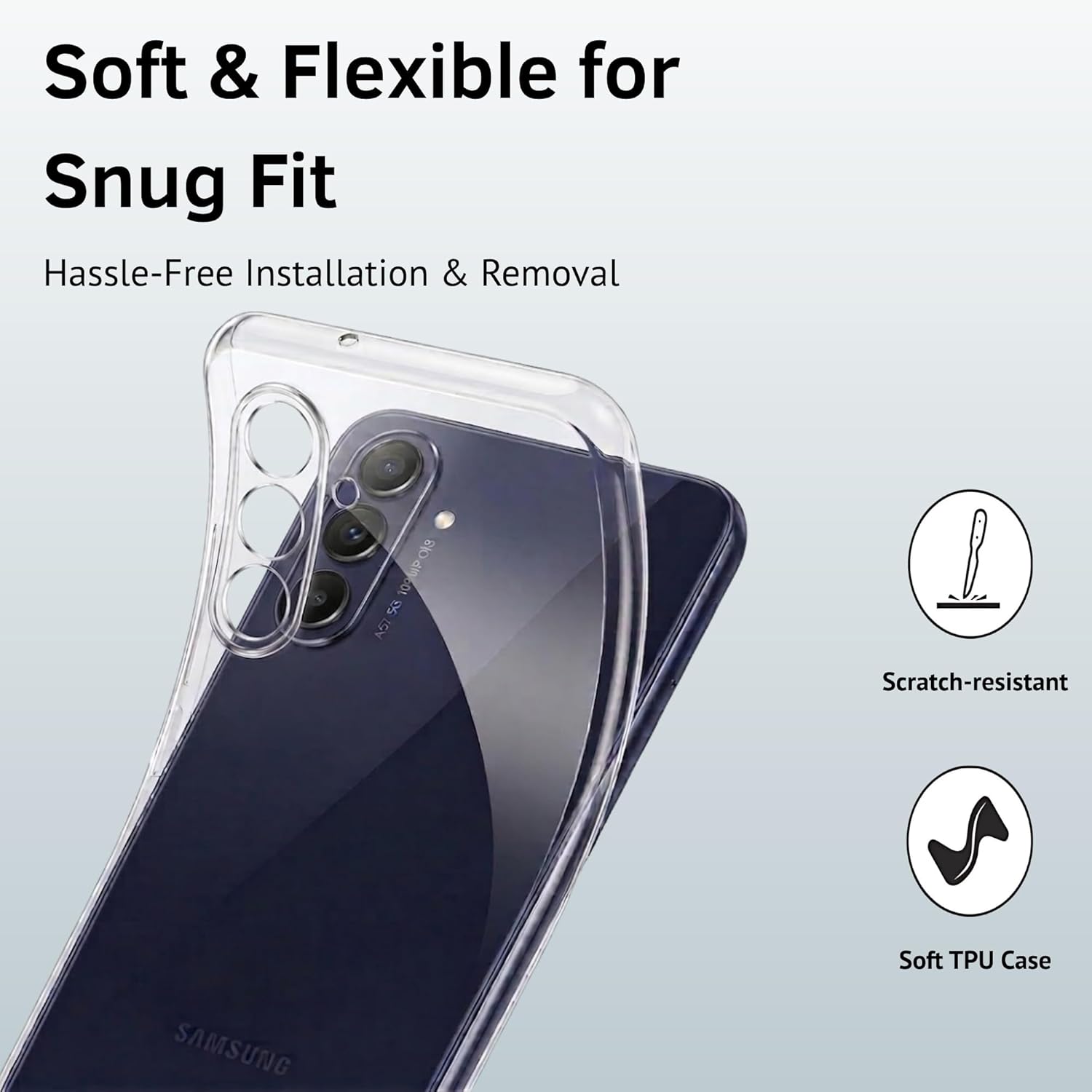 Samsung Galaxy A57 Case Clear Gel Ultra Slim Soft Transparent Silicone Cover