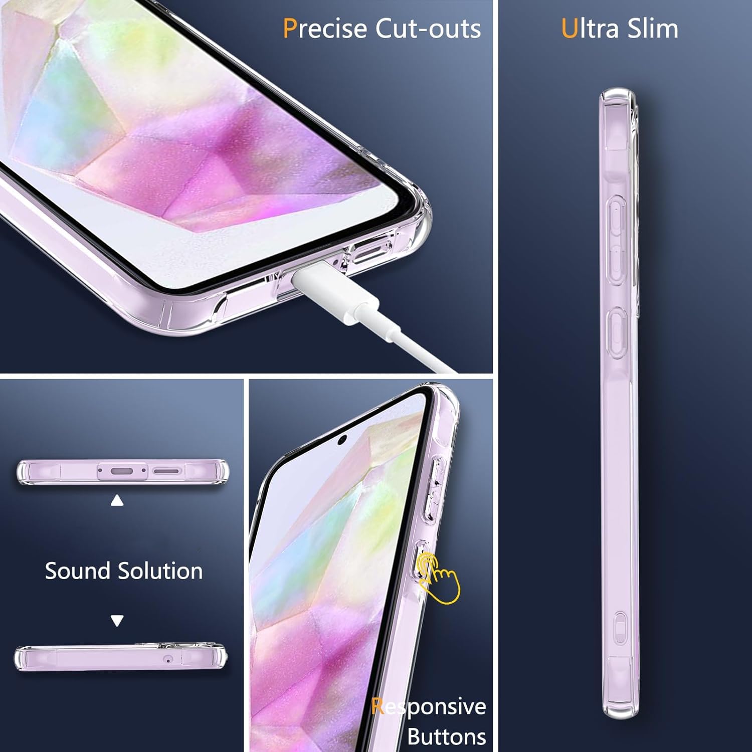 Samsung Galaxy A35 5G Case Clear Gel Ultra Slim Soft Transparent Silicone Cover