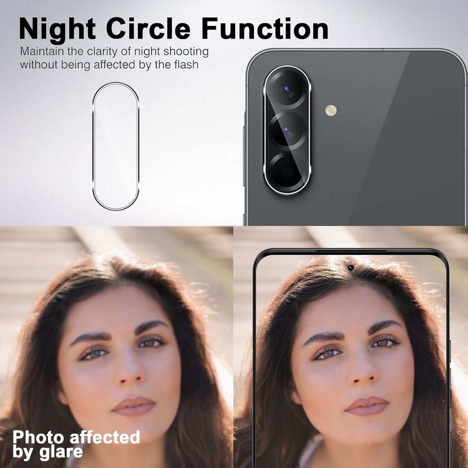 Samsung Galaxy A56 Clear Tempered Glass Screen Guard Camera Lens Protector