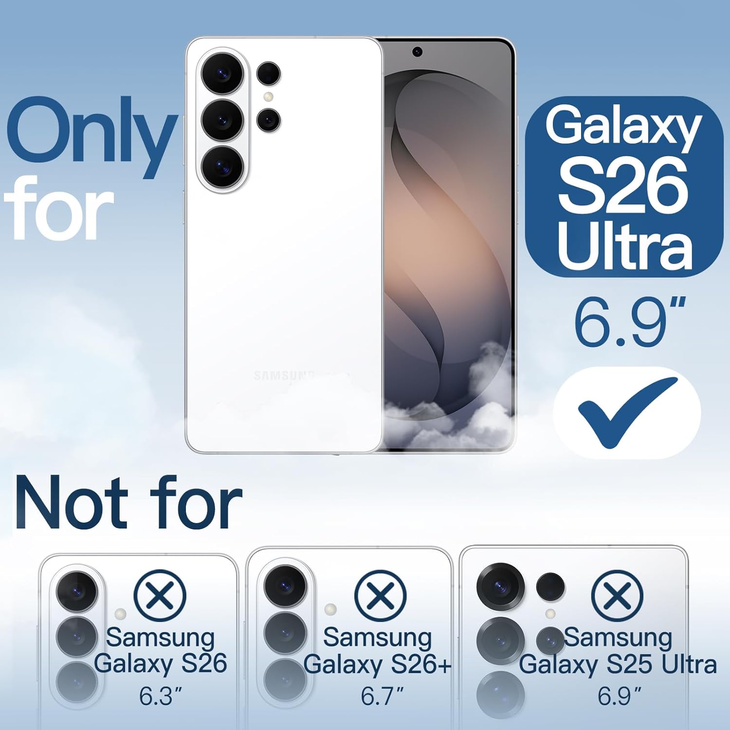 Samsung Galaxy S26 Ultra Case Clear Gel Slim Transparent Silicone Cover