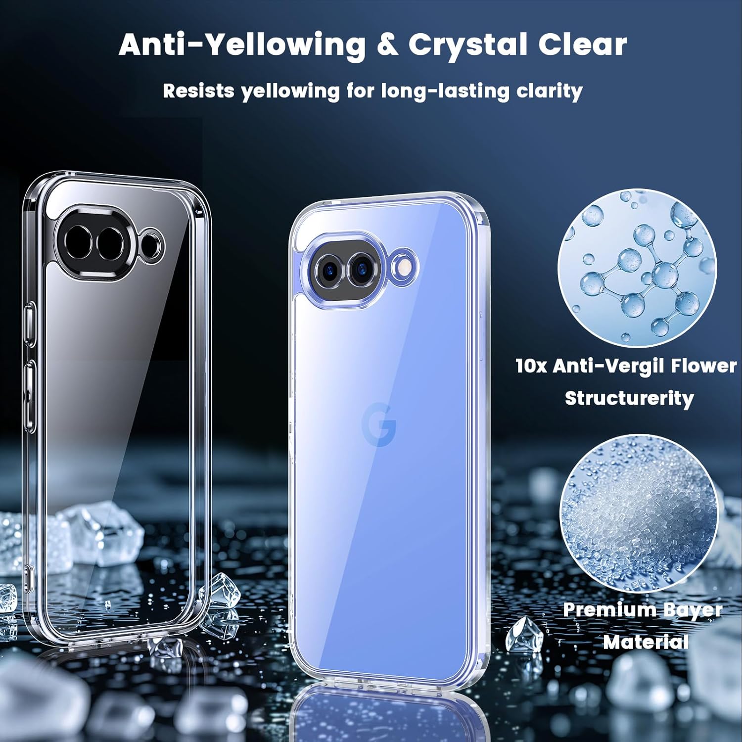 Google Pixel 10a Case Clear Gel Slim Transparent Silicone Cover